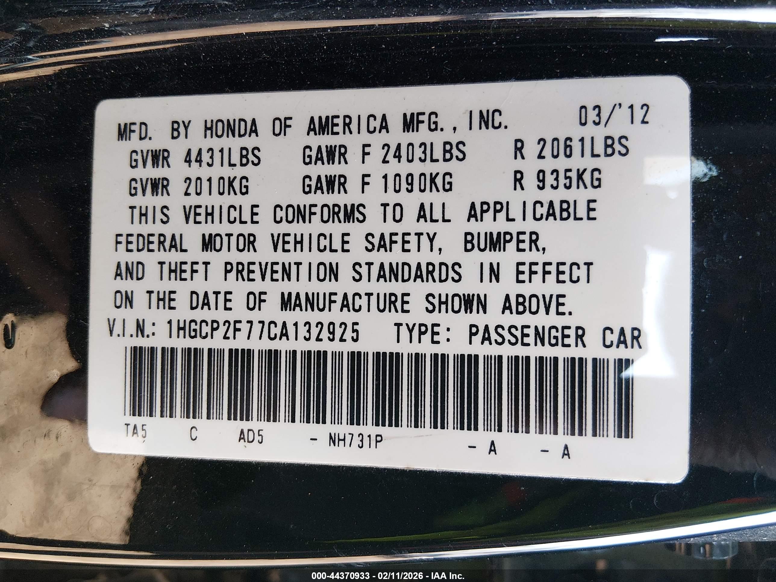 HONDA ACCORD image 9