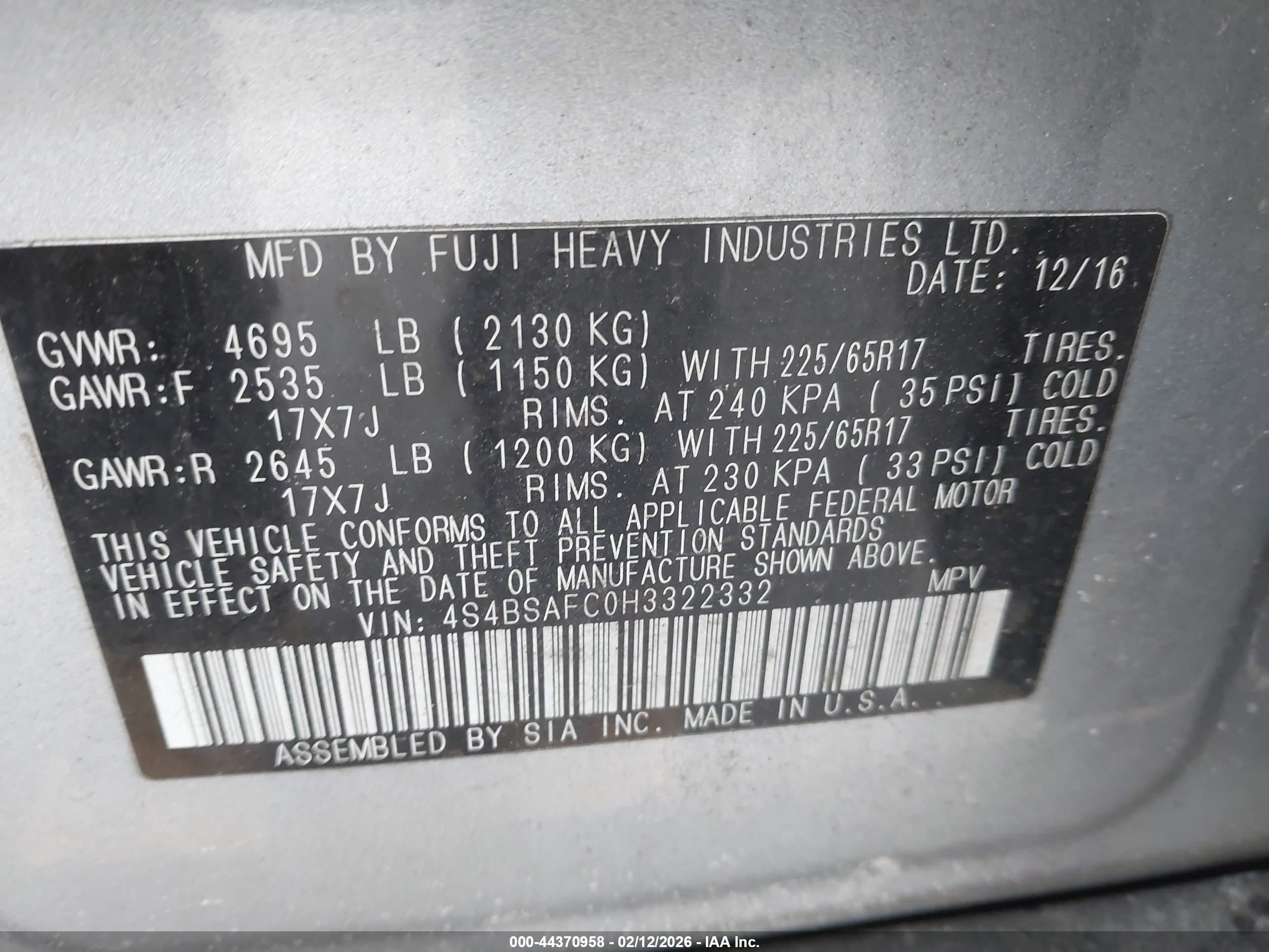 SUBARU OUTBACK image 9