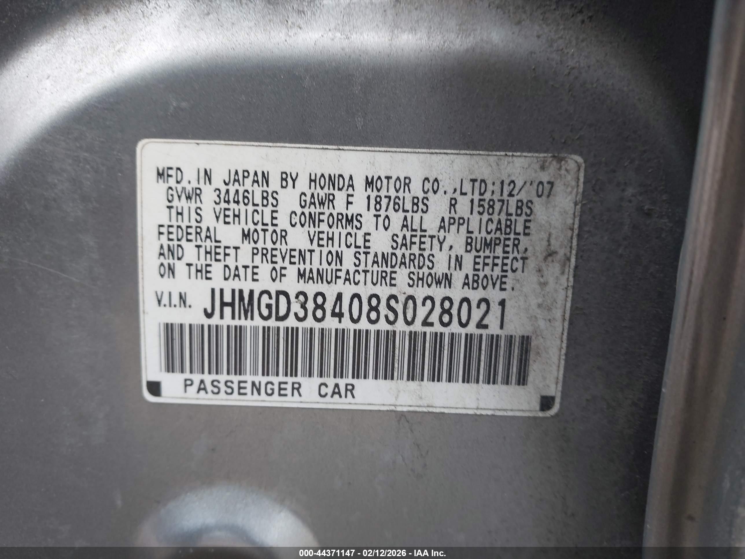 HONDA FIT image 9