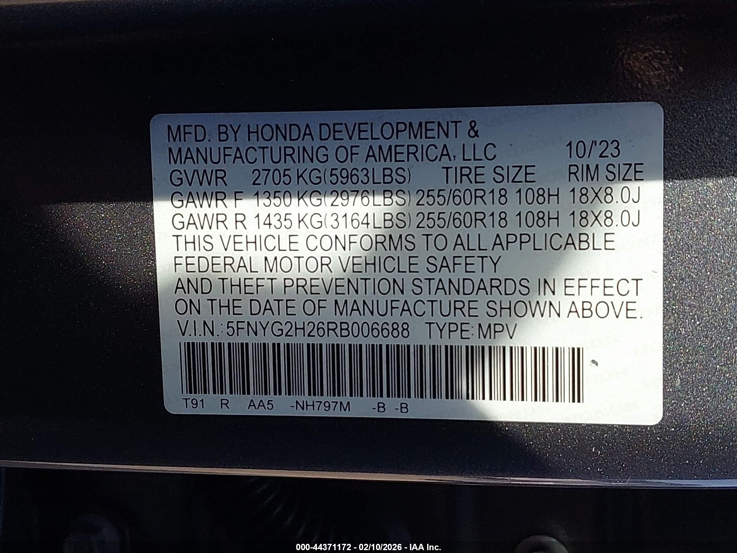 HONDA PILOT image 9