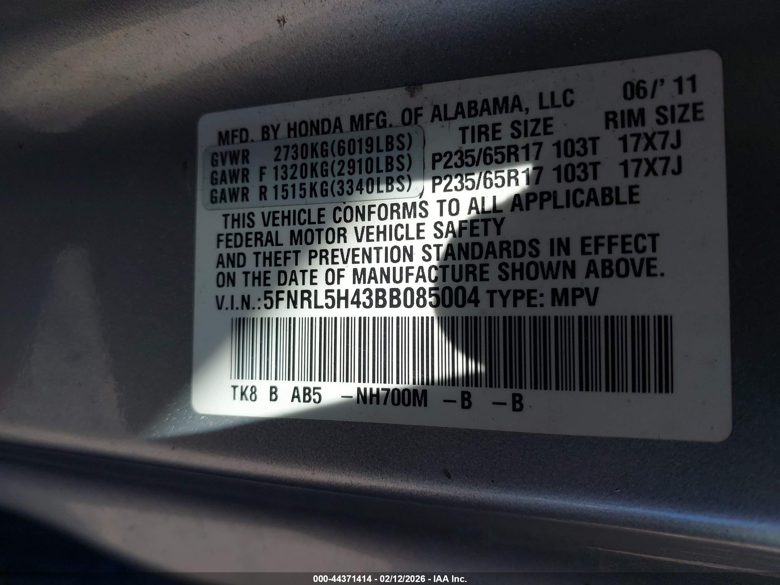 HONDA ODYSSEY image 9
