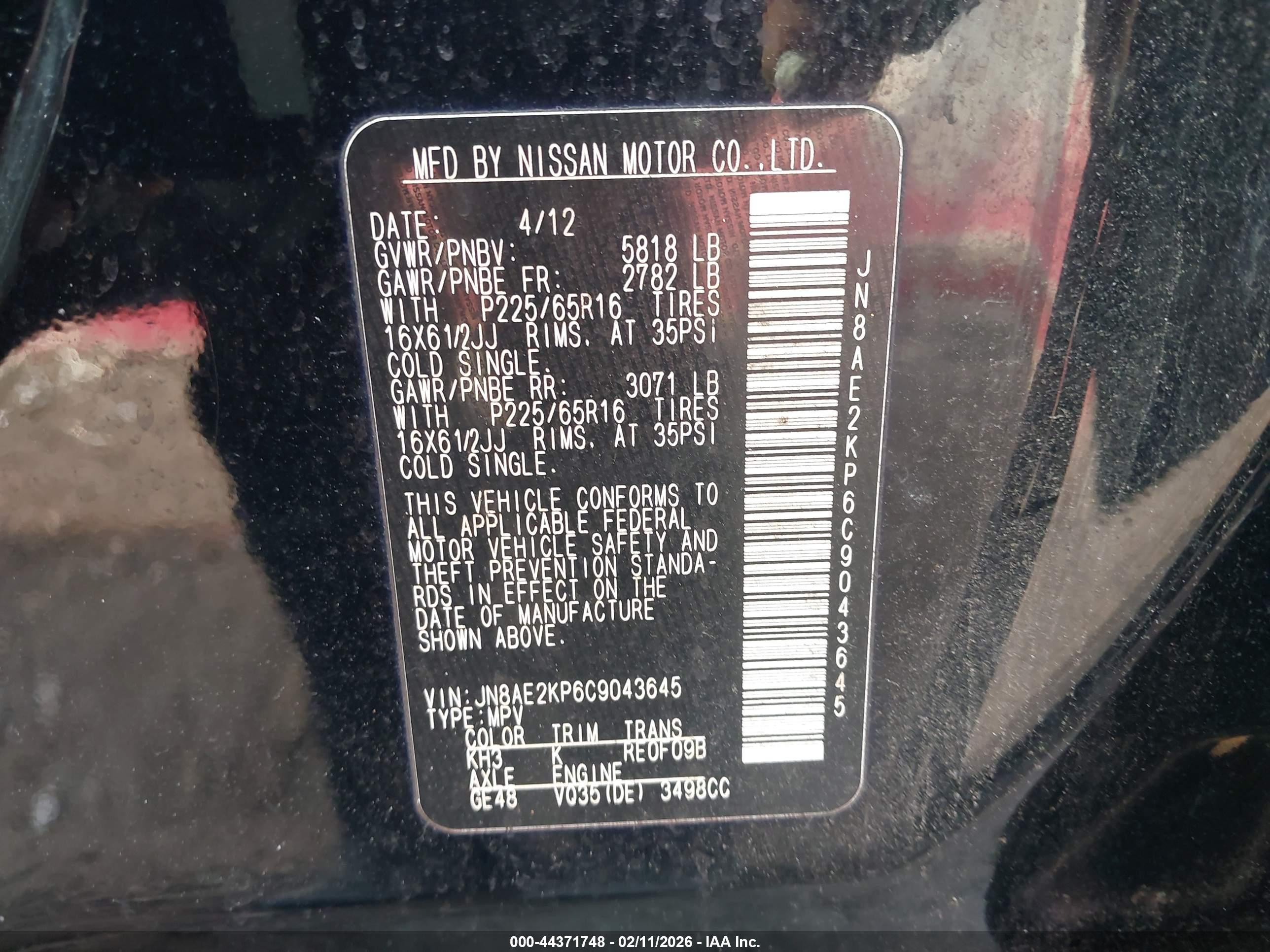 NISSAN QUEST image 9