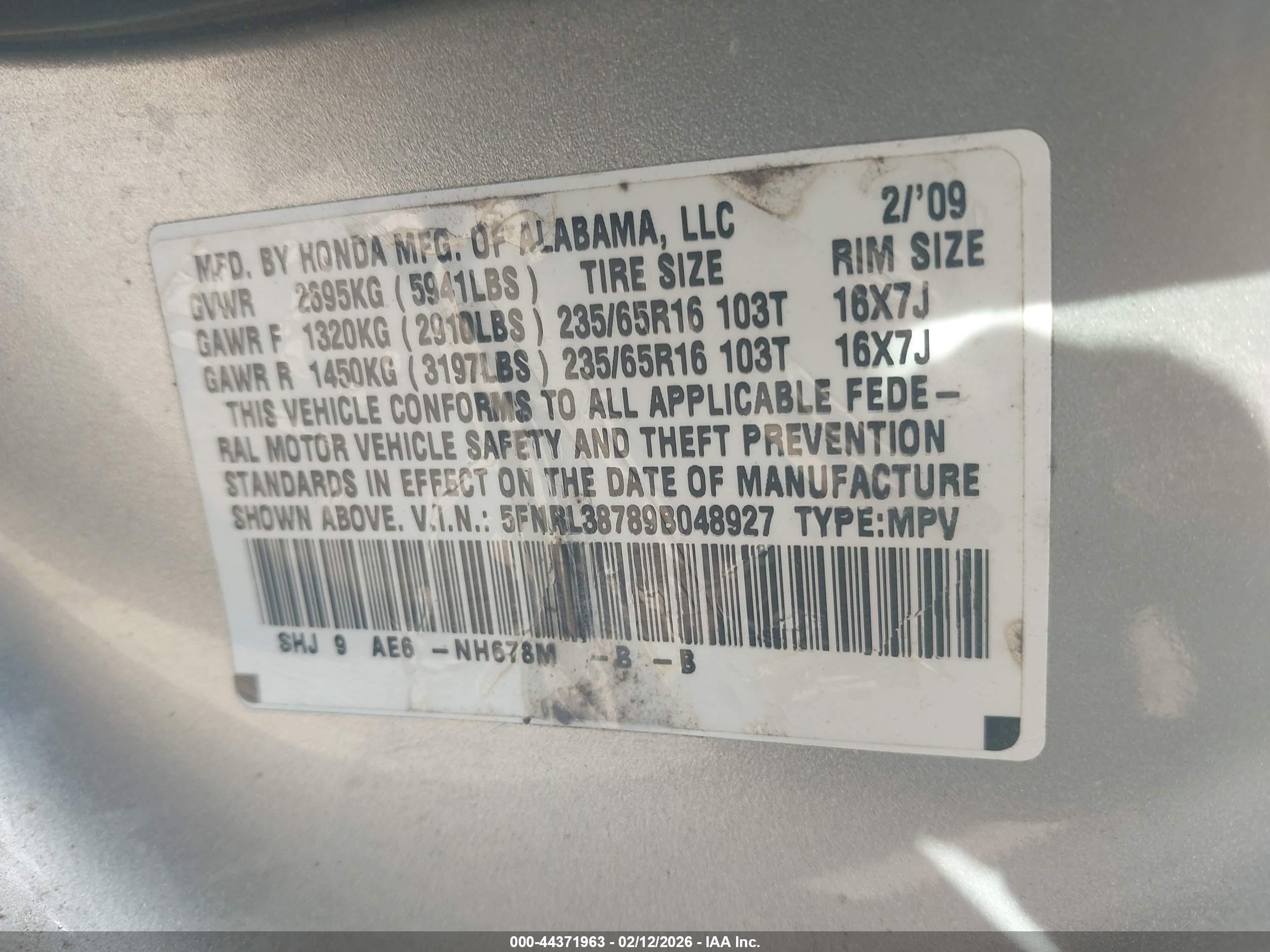 HONDA ODYSSEY image 9