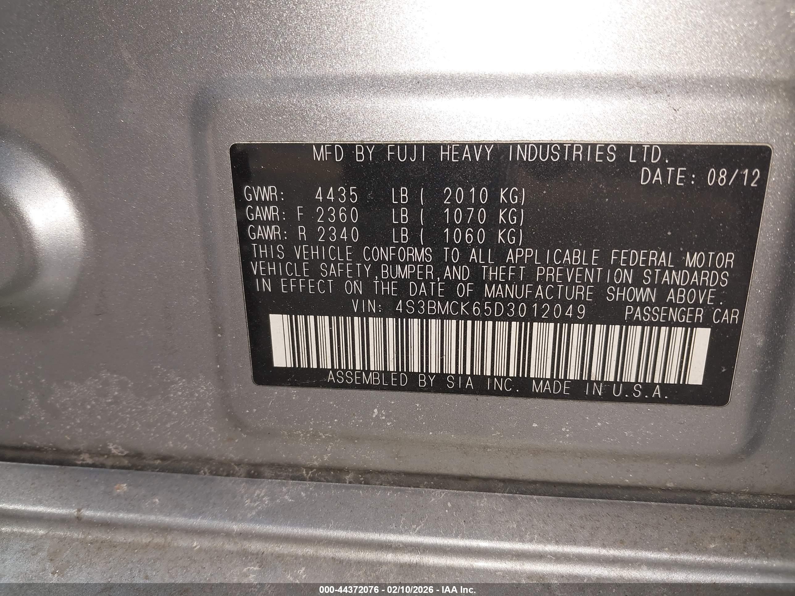 SUBARU LEGACY image 9