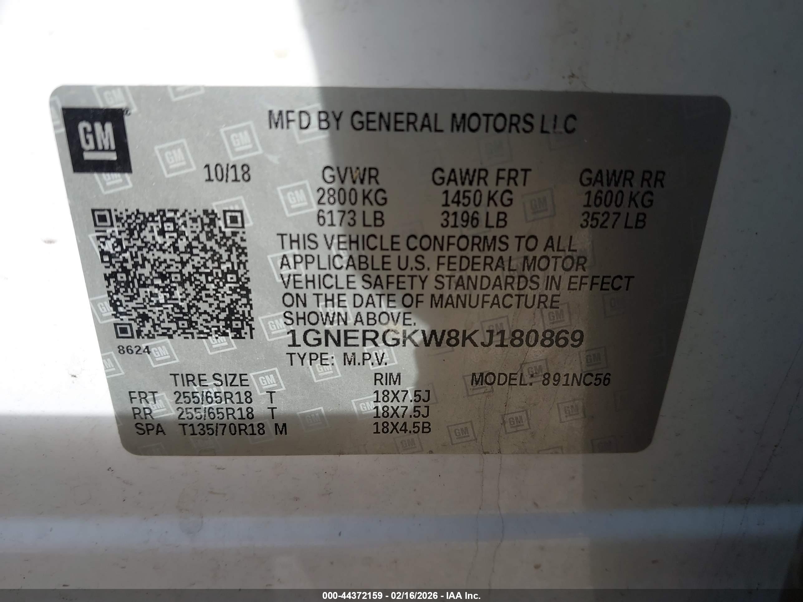 CHEVROLET TRAVERSE image 9