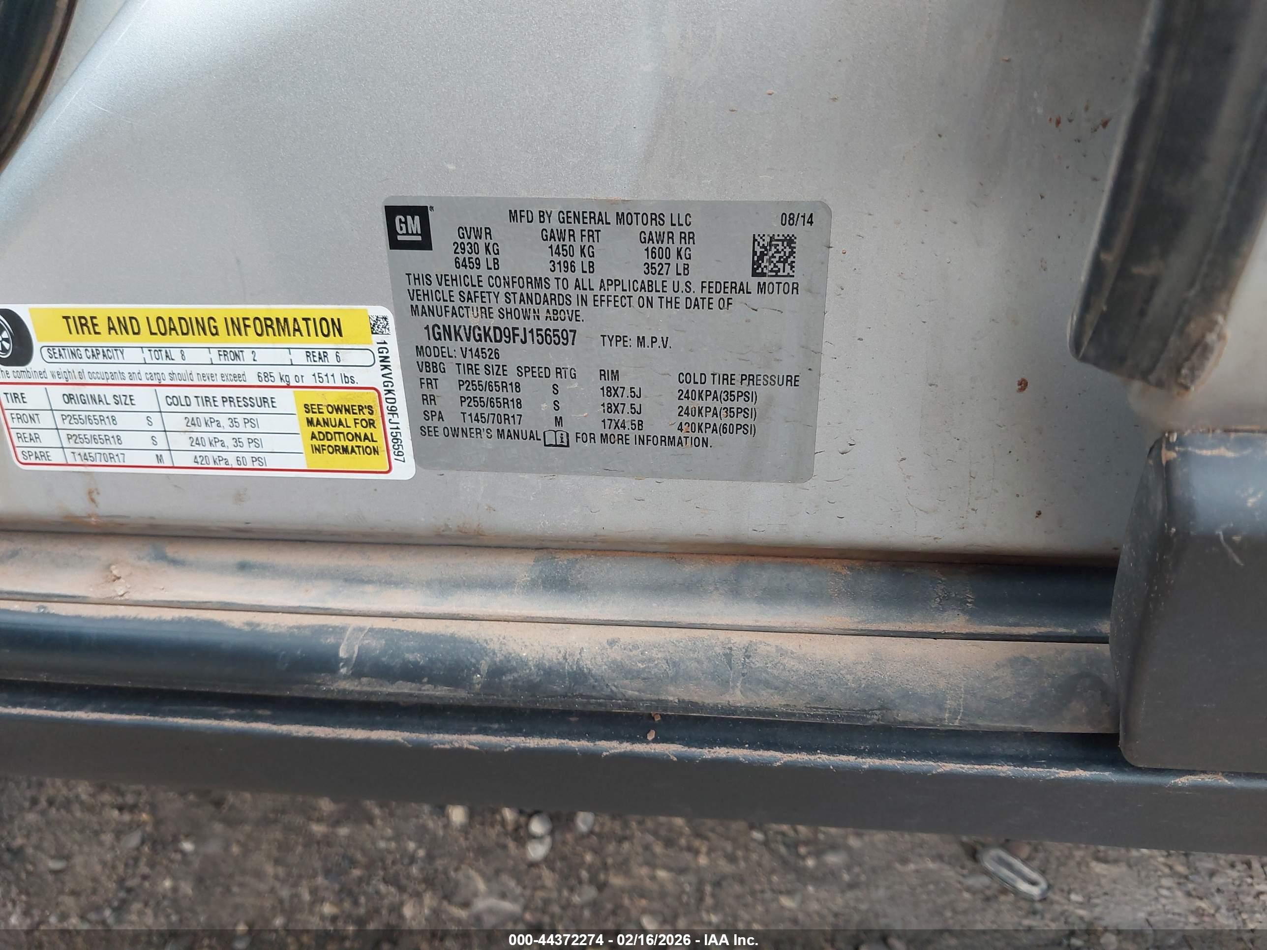 CHEVROLET TRAVERSE image 9