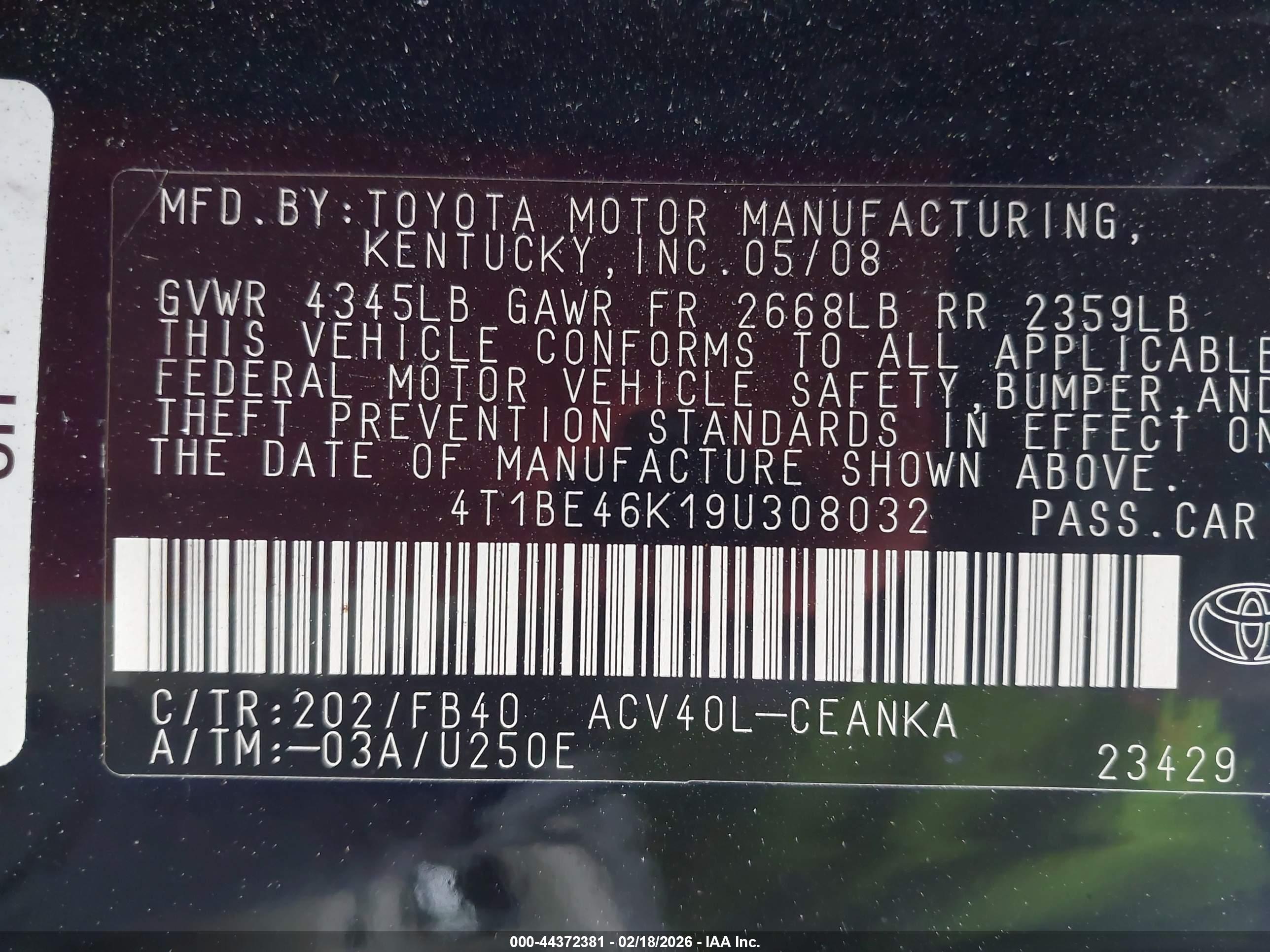TOYOTA CAMRY image 9