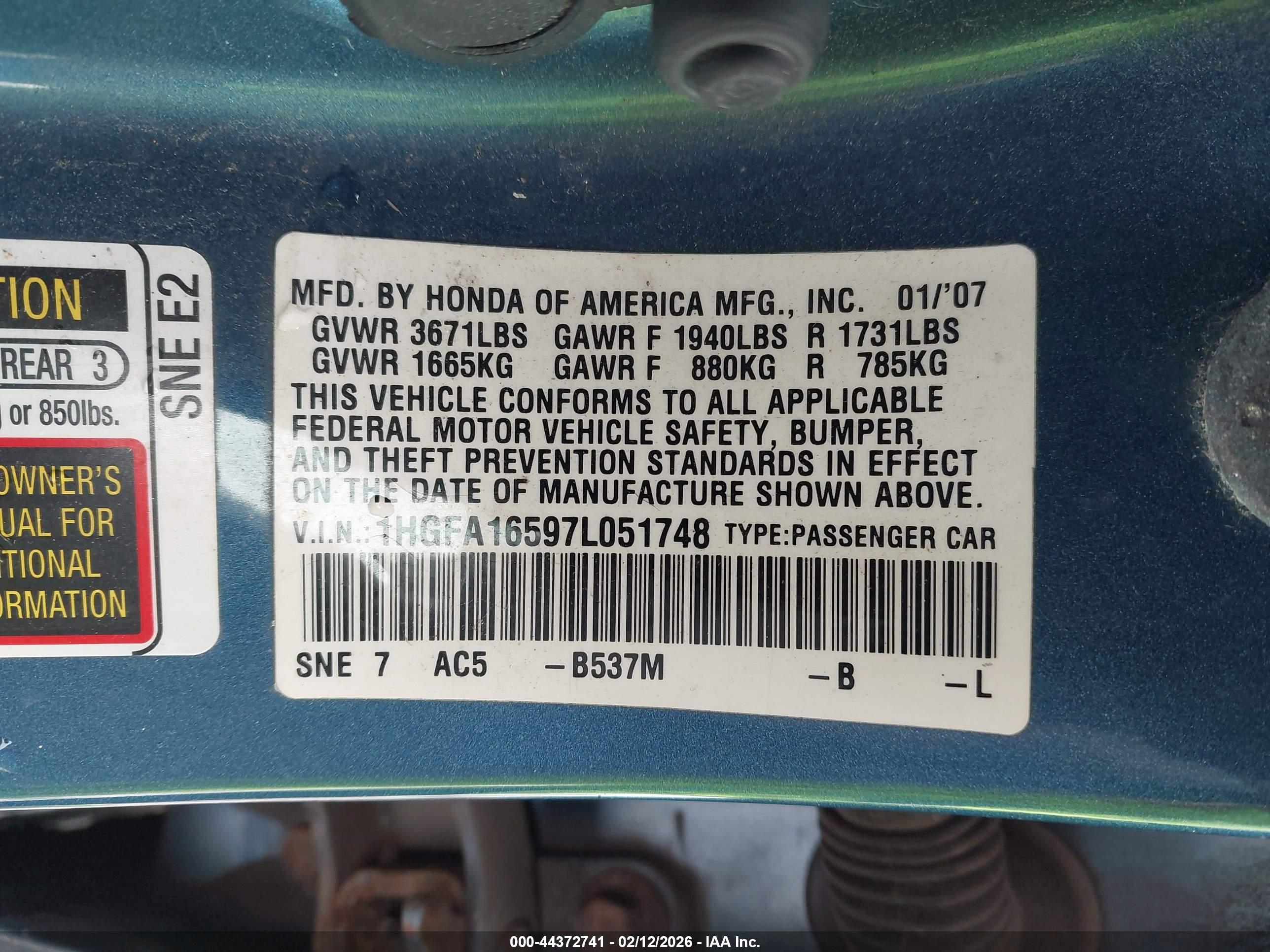 HONDA CIVIC image 9