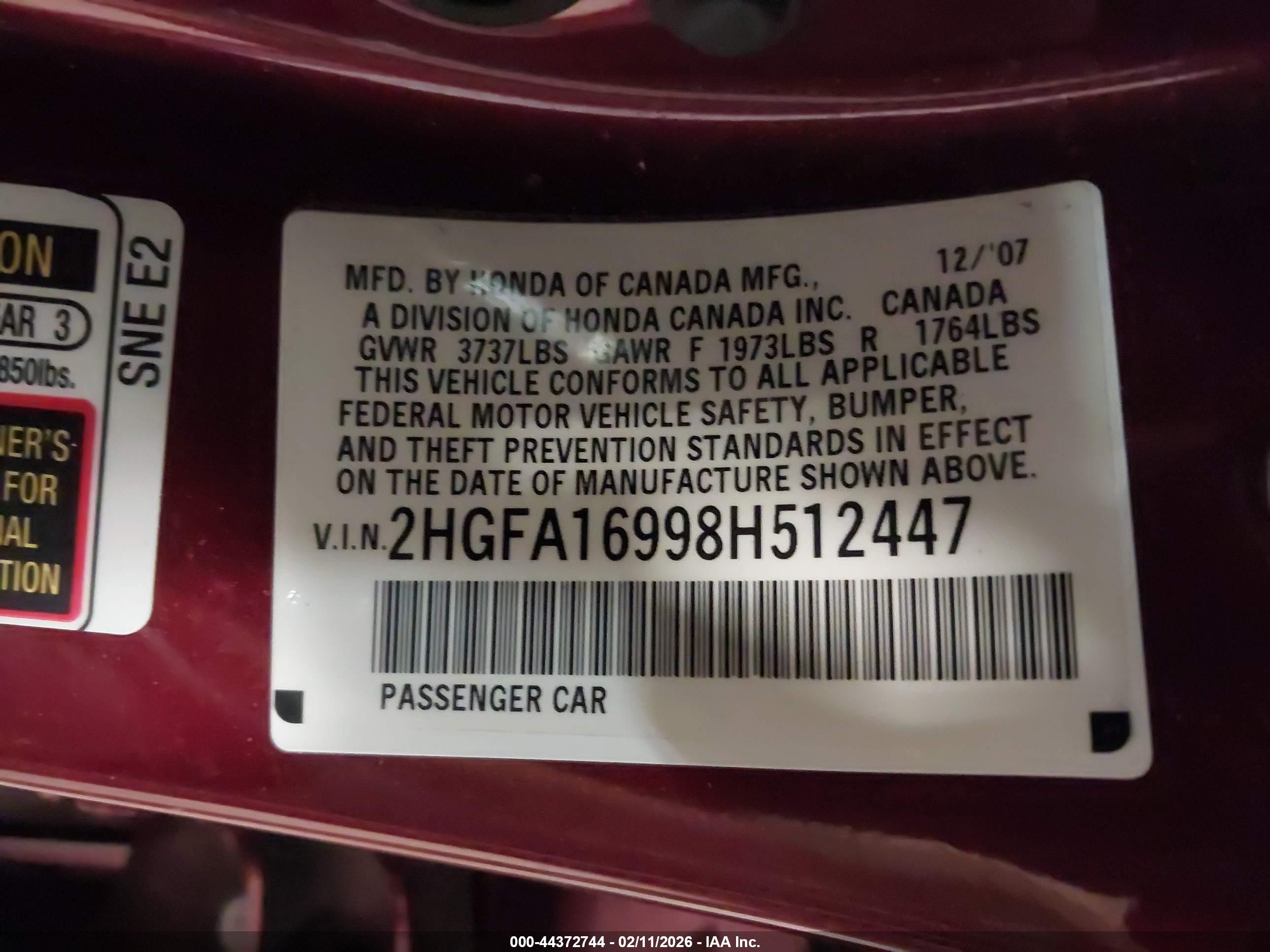 HONDA CIVIC image 9