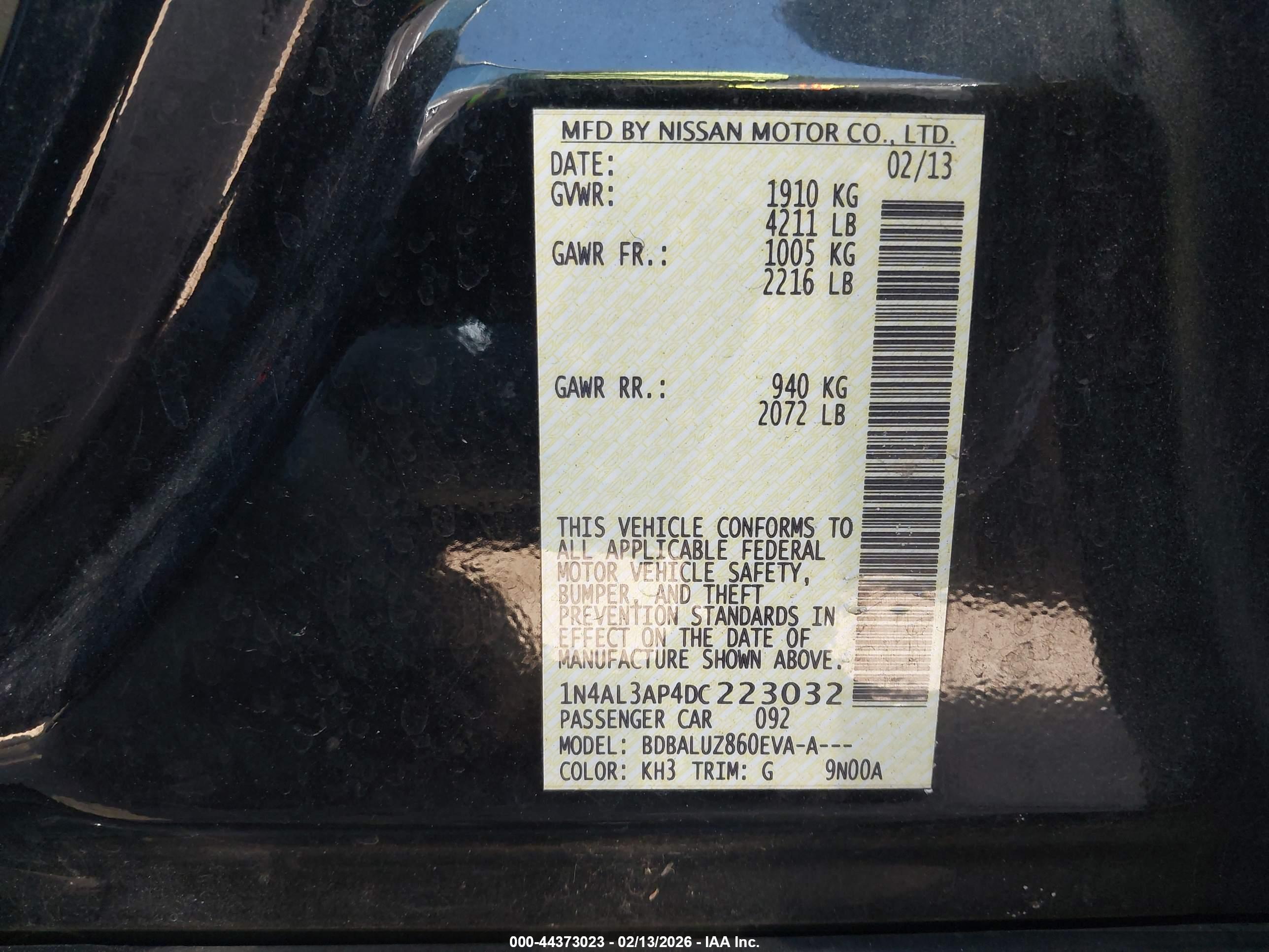 NISSAN ALTIMA image 9