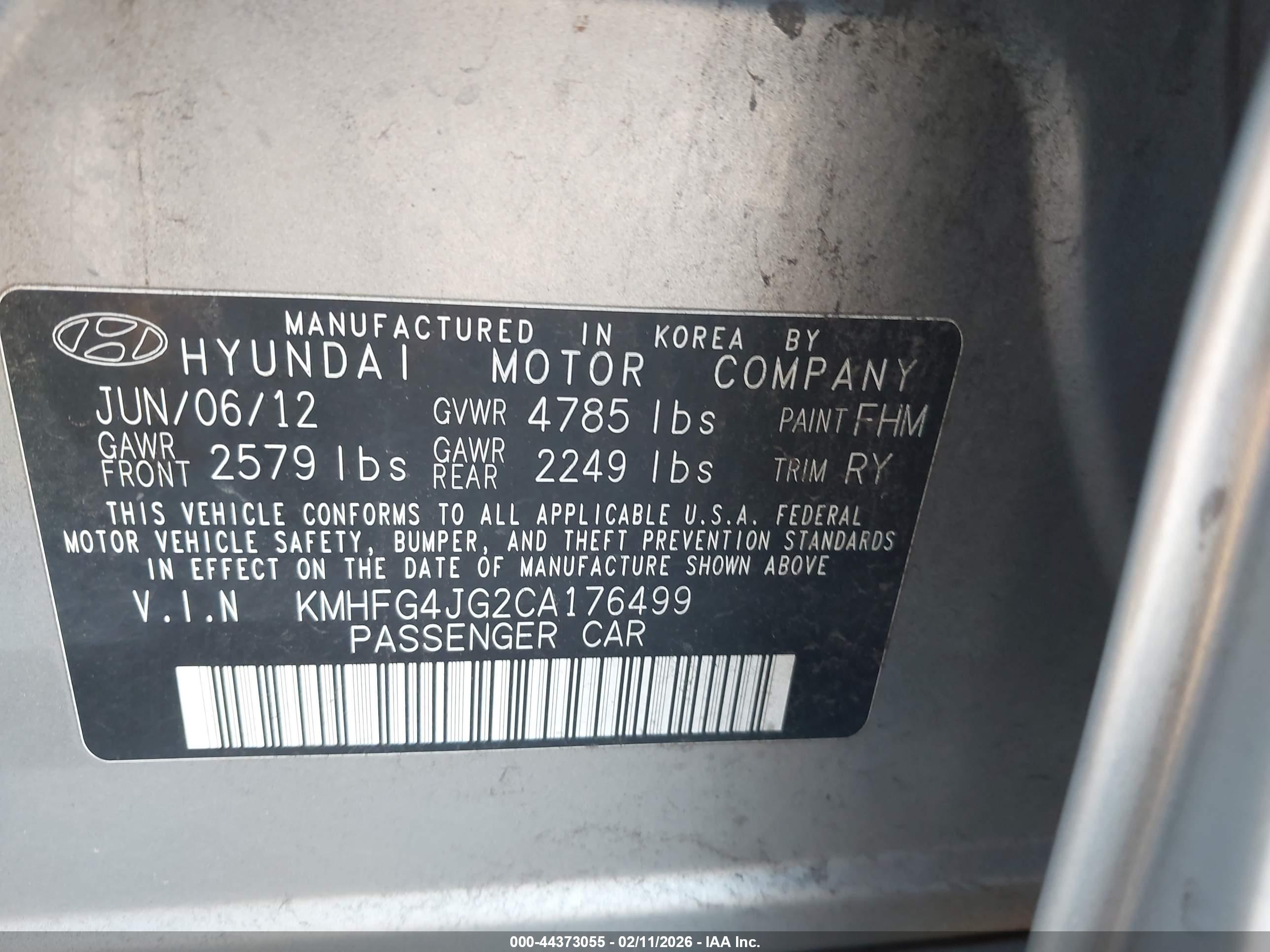 HYUNDAI AZERA image 9