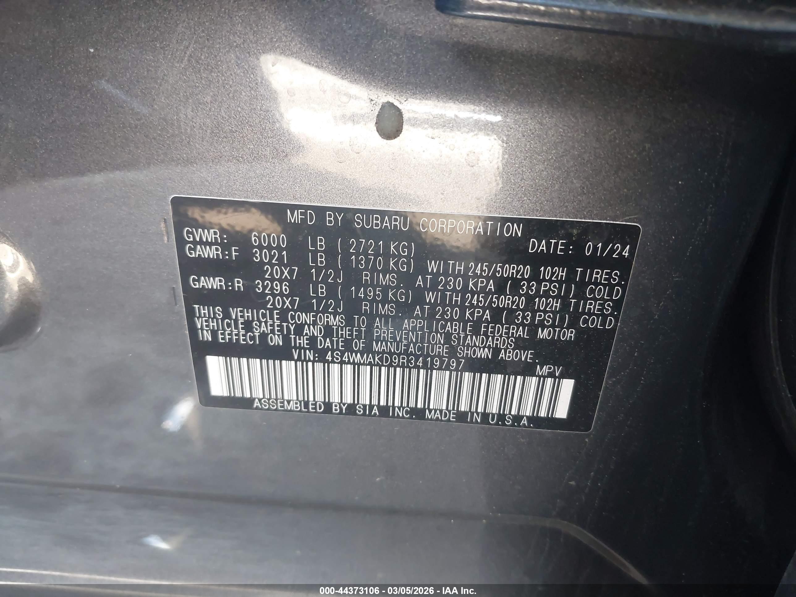 SUBARU ASCENT image 9