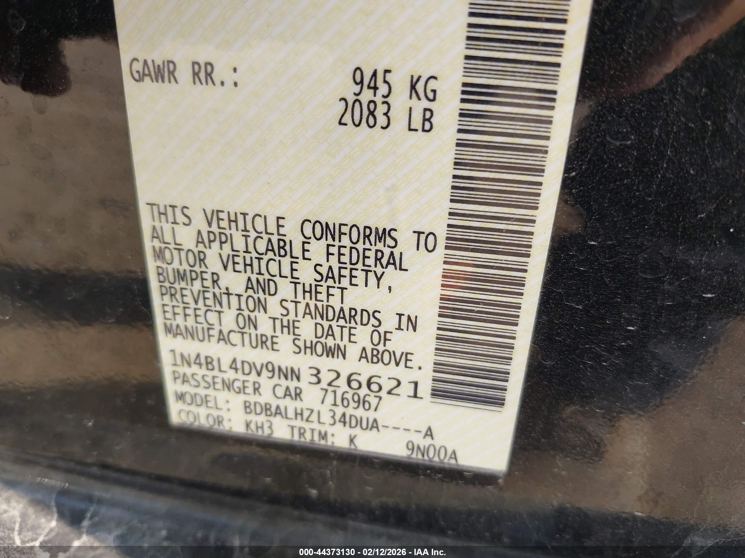 NISSAN ALTIMA image 9