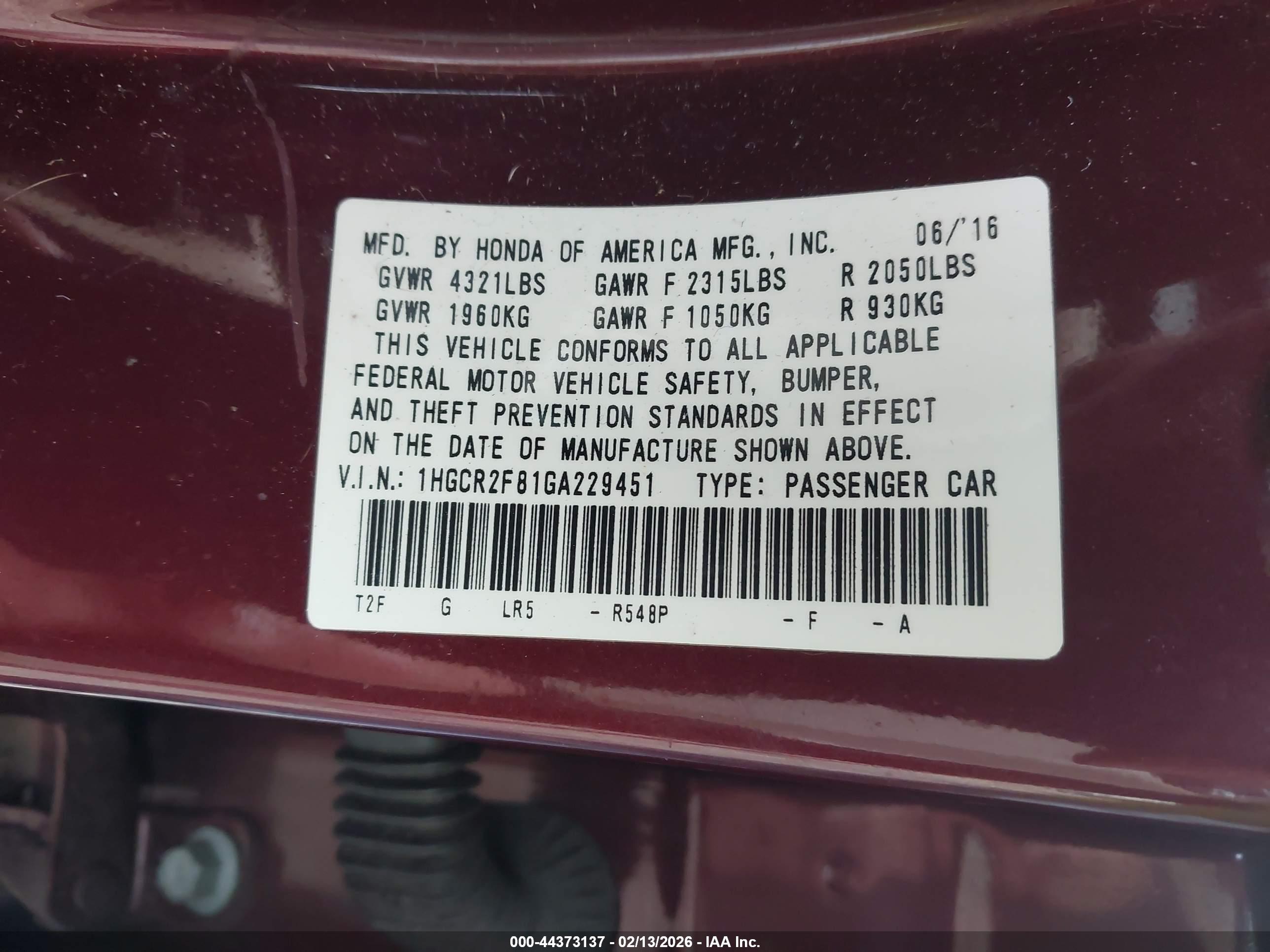 HONDA ACCORD image 9