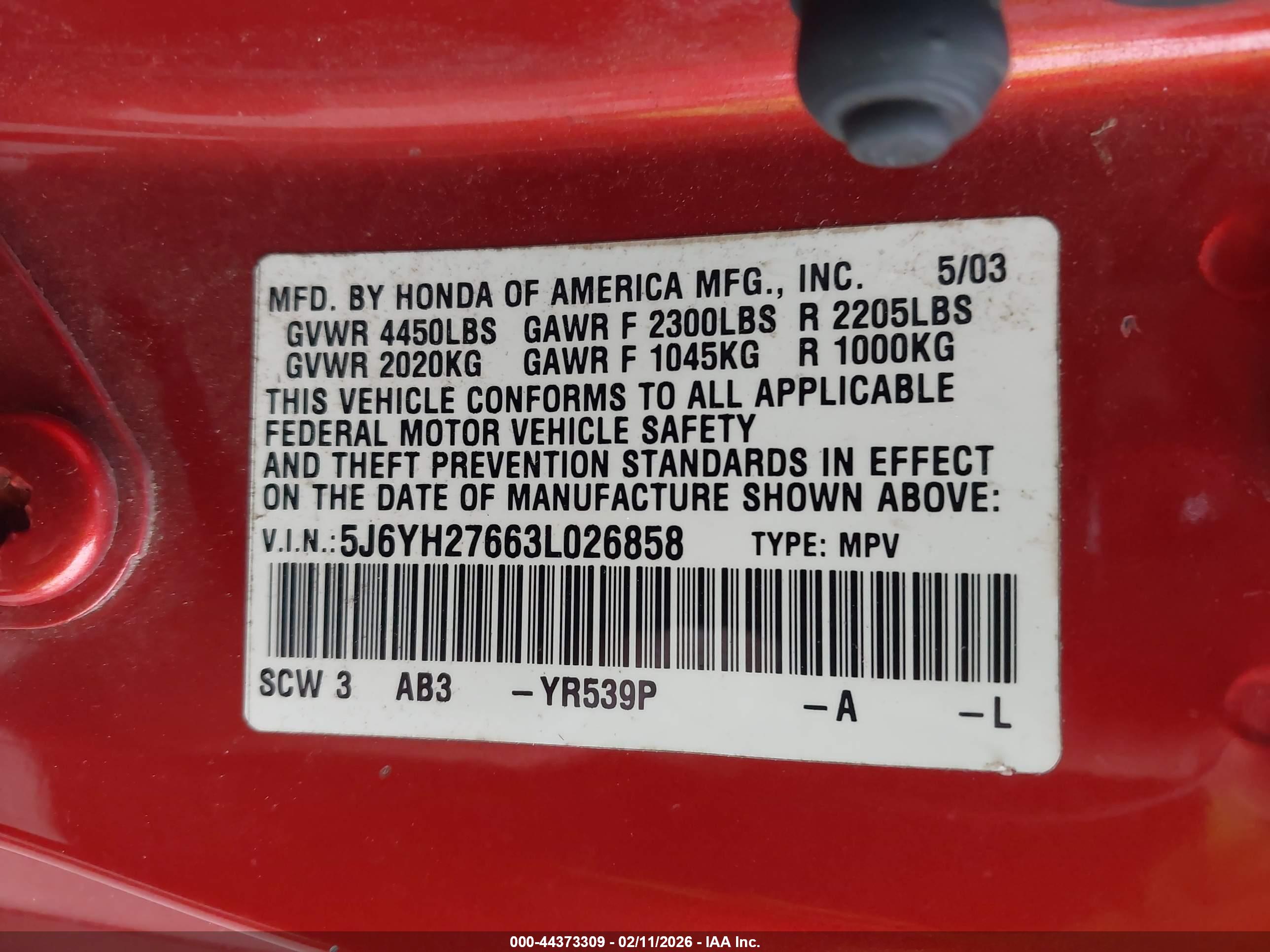 HONDA ELEMENT image 9