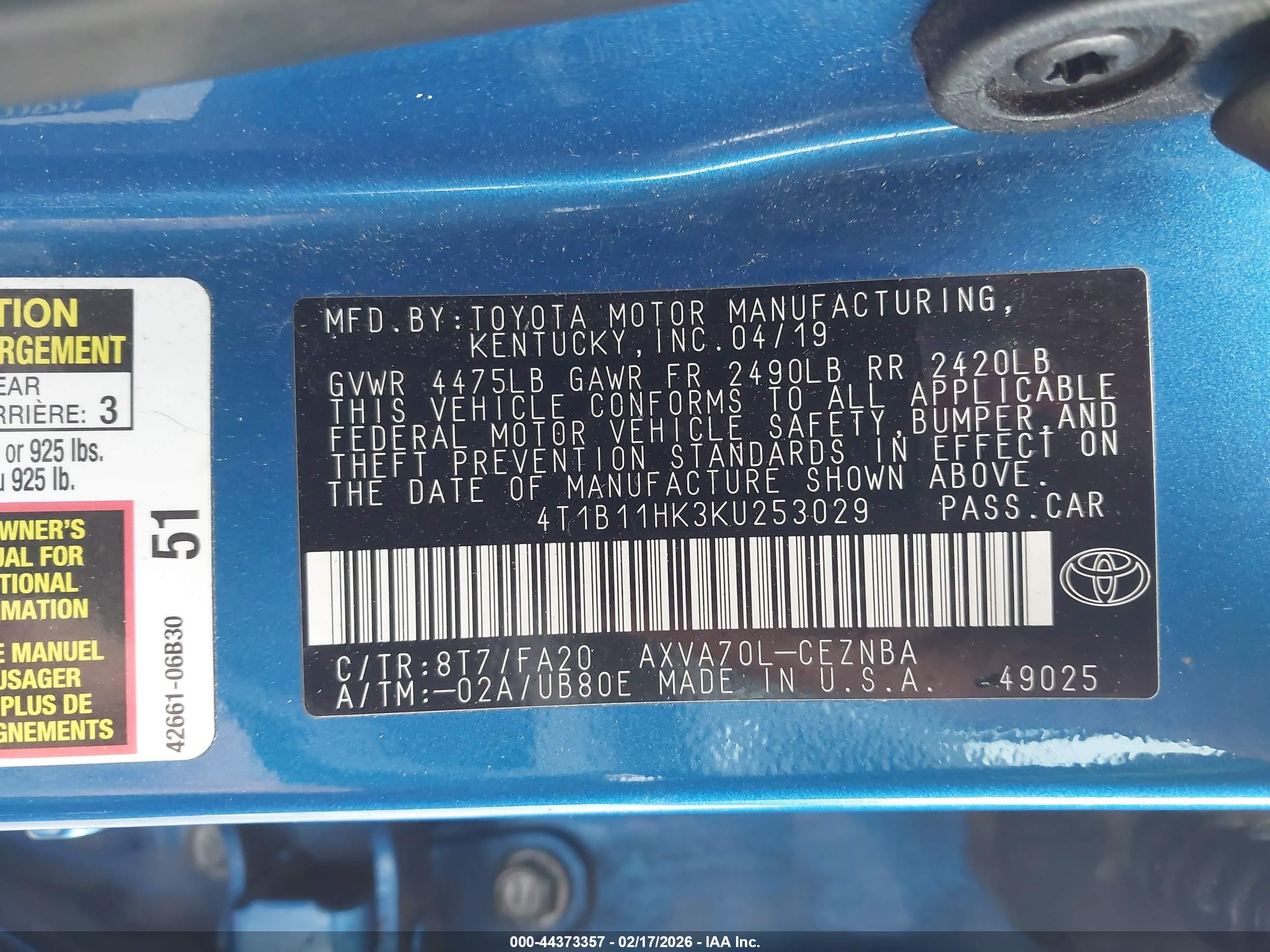 TOYOTA CAMRY image 9