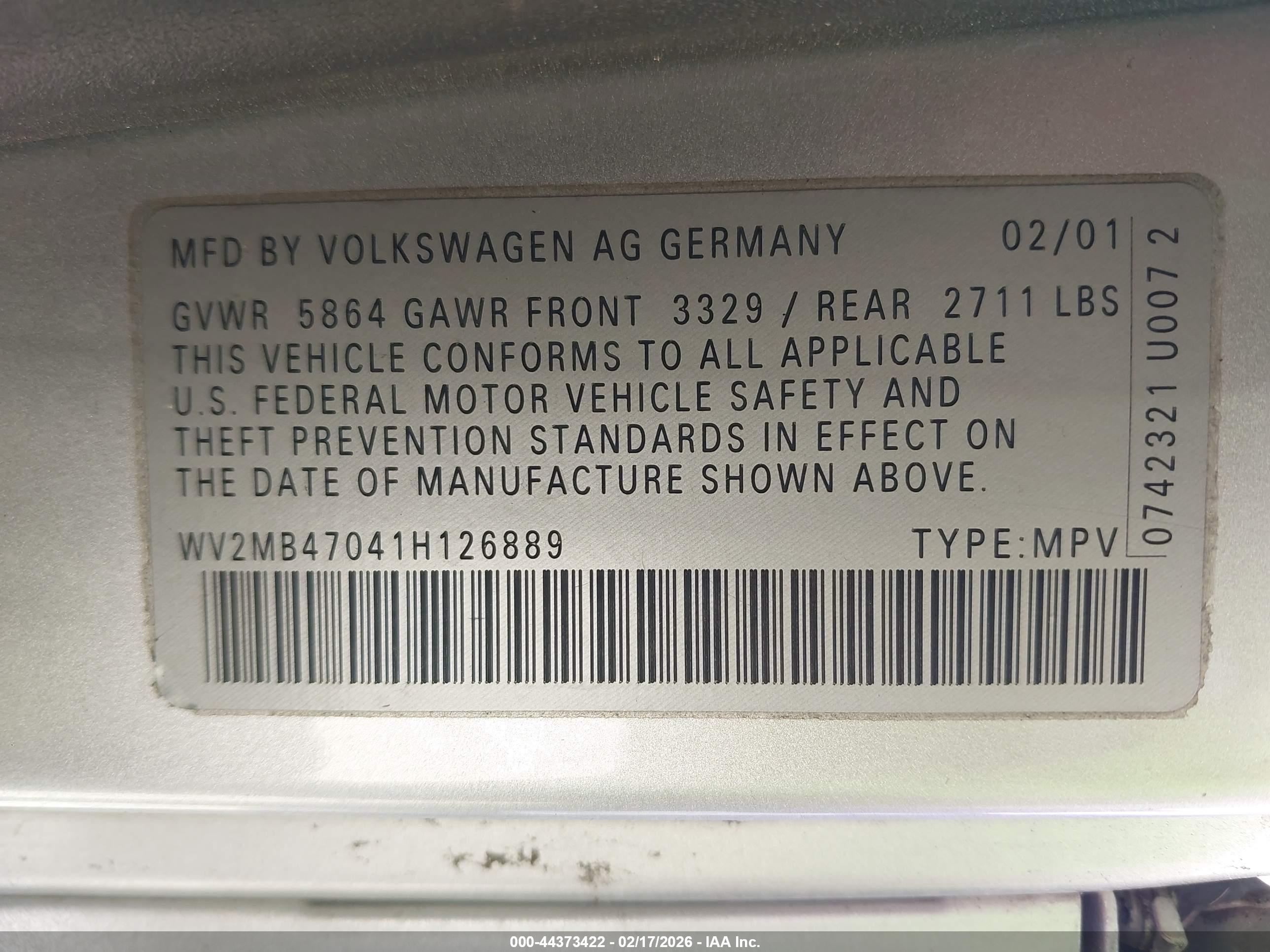VOLKSWAGEN EUROVAN image 9