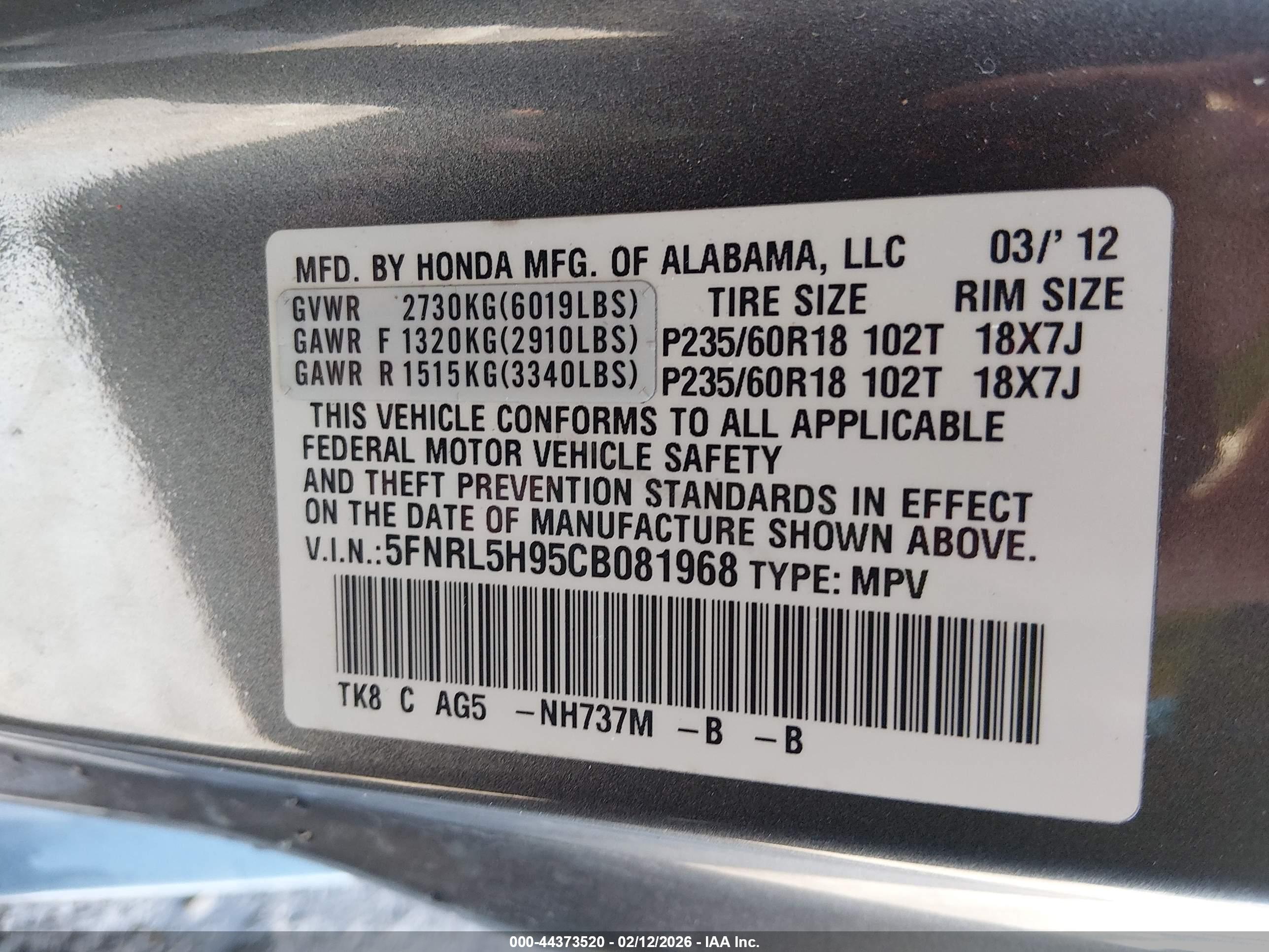 HONDA ODYSSEY image 9