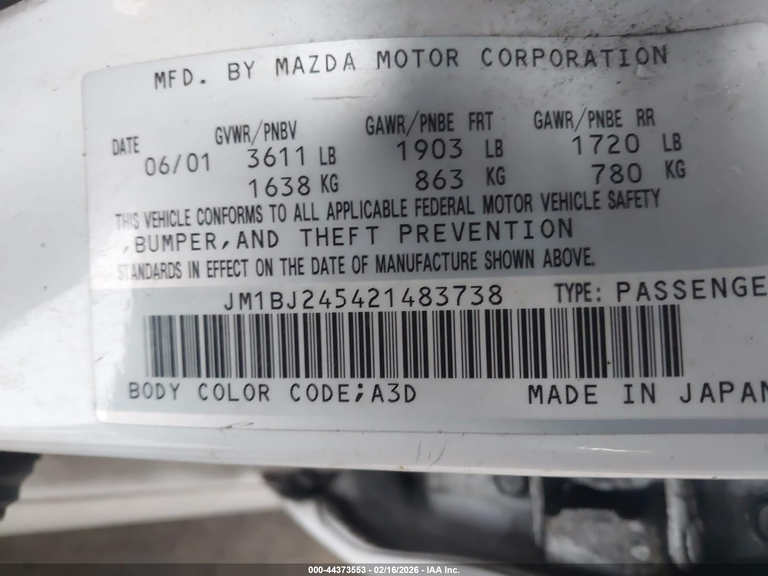 MAZDA PROTEGE5 image 9