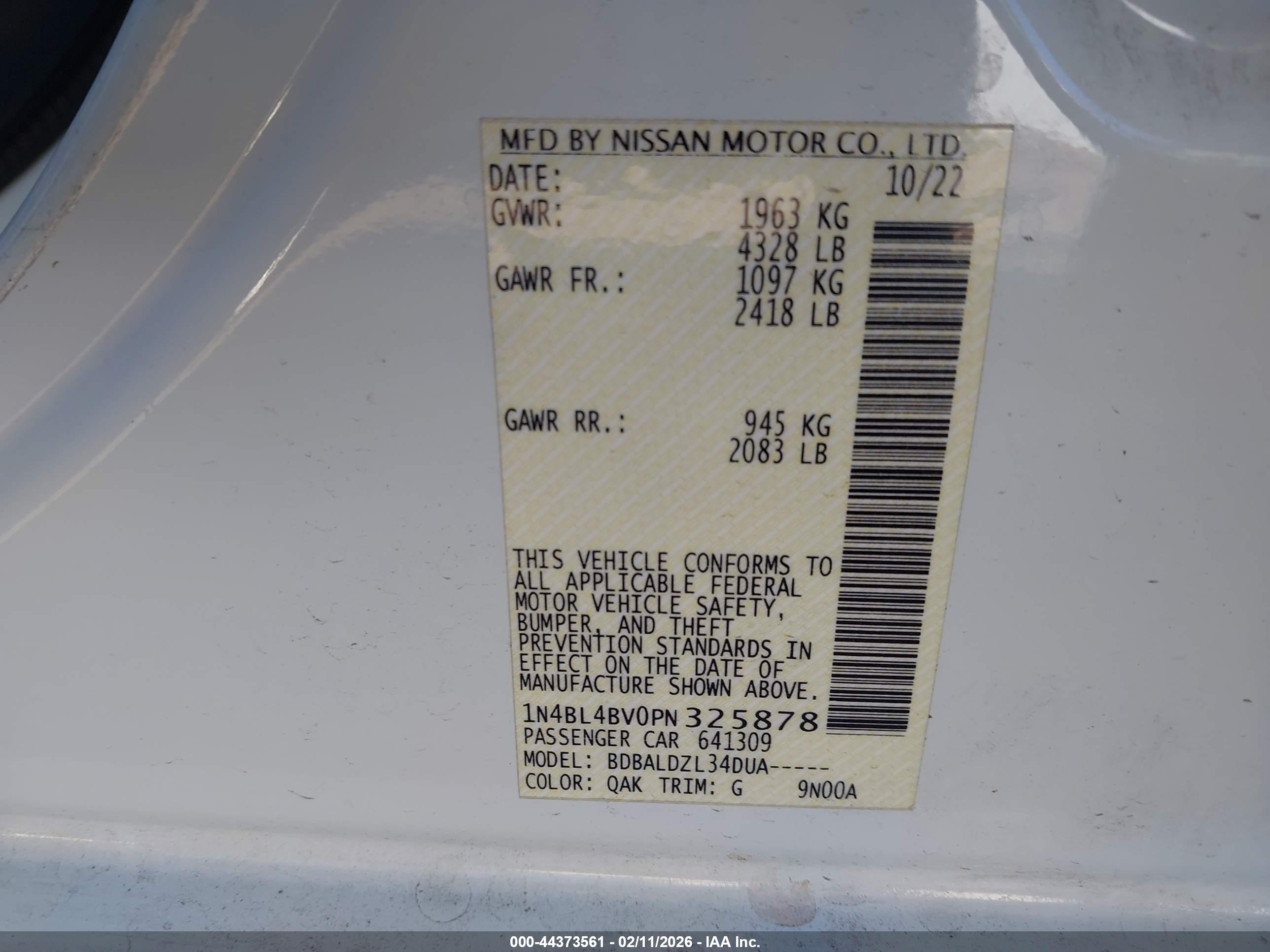 NISSAN ALTIMA image 9