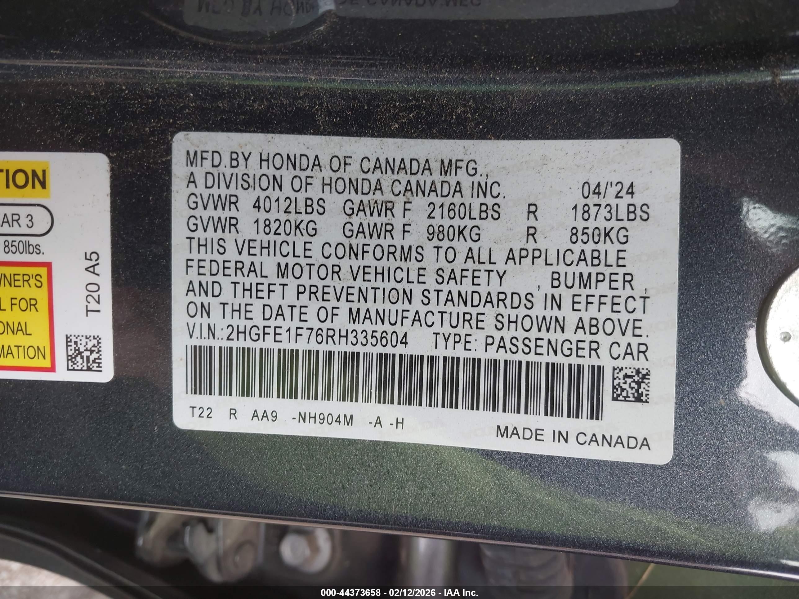 HONDA CIVIC image 9