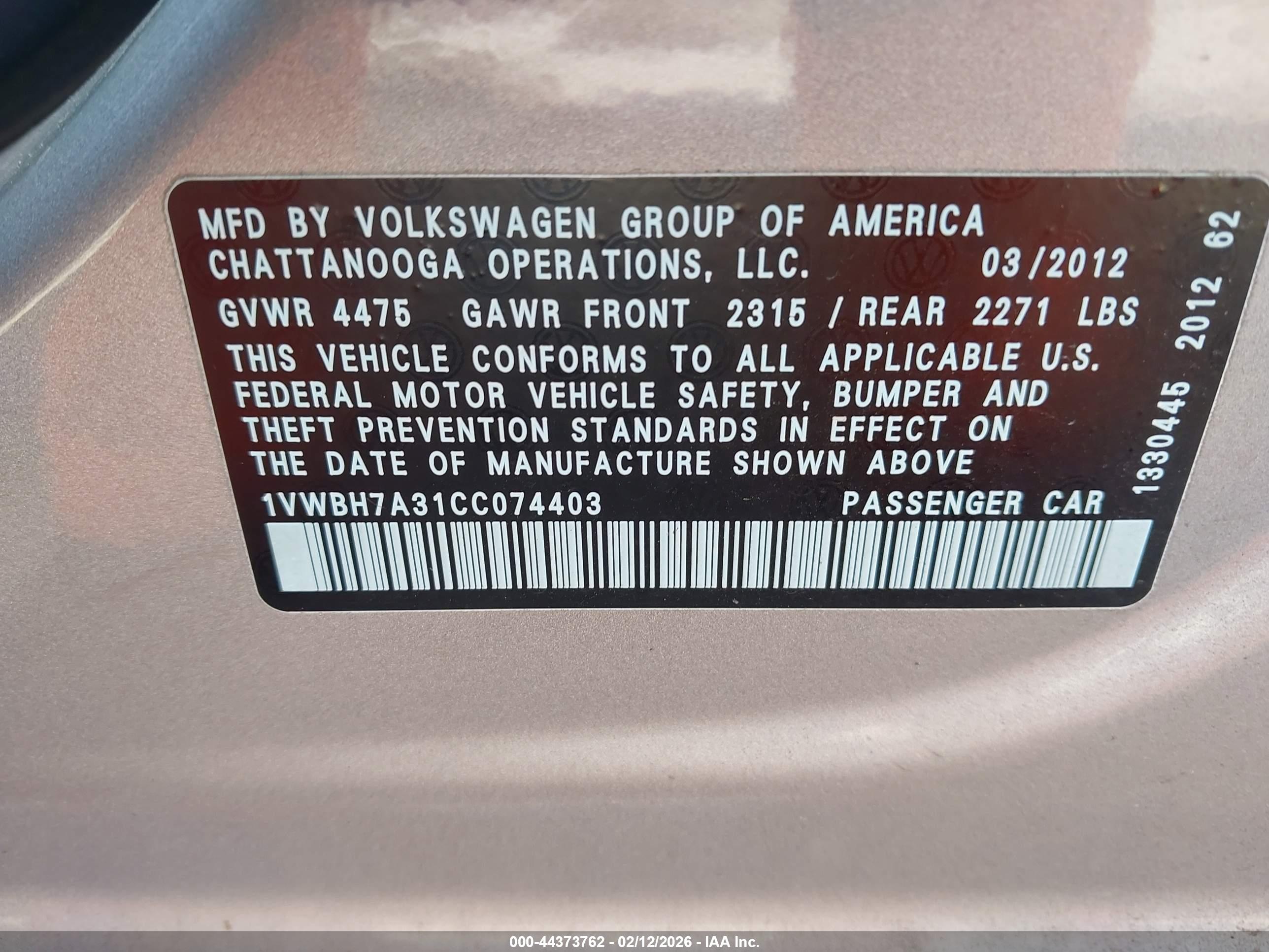 VOLKSWAGEN PASSAT image 9