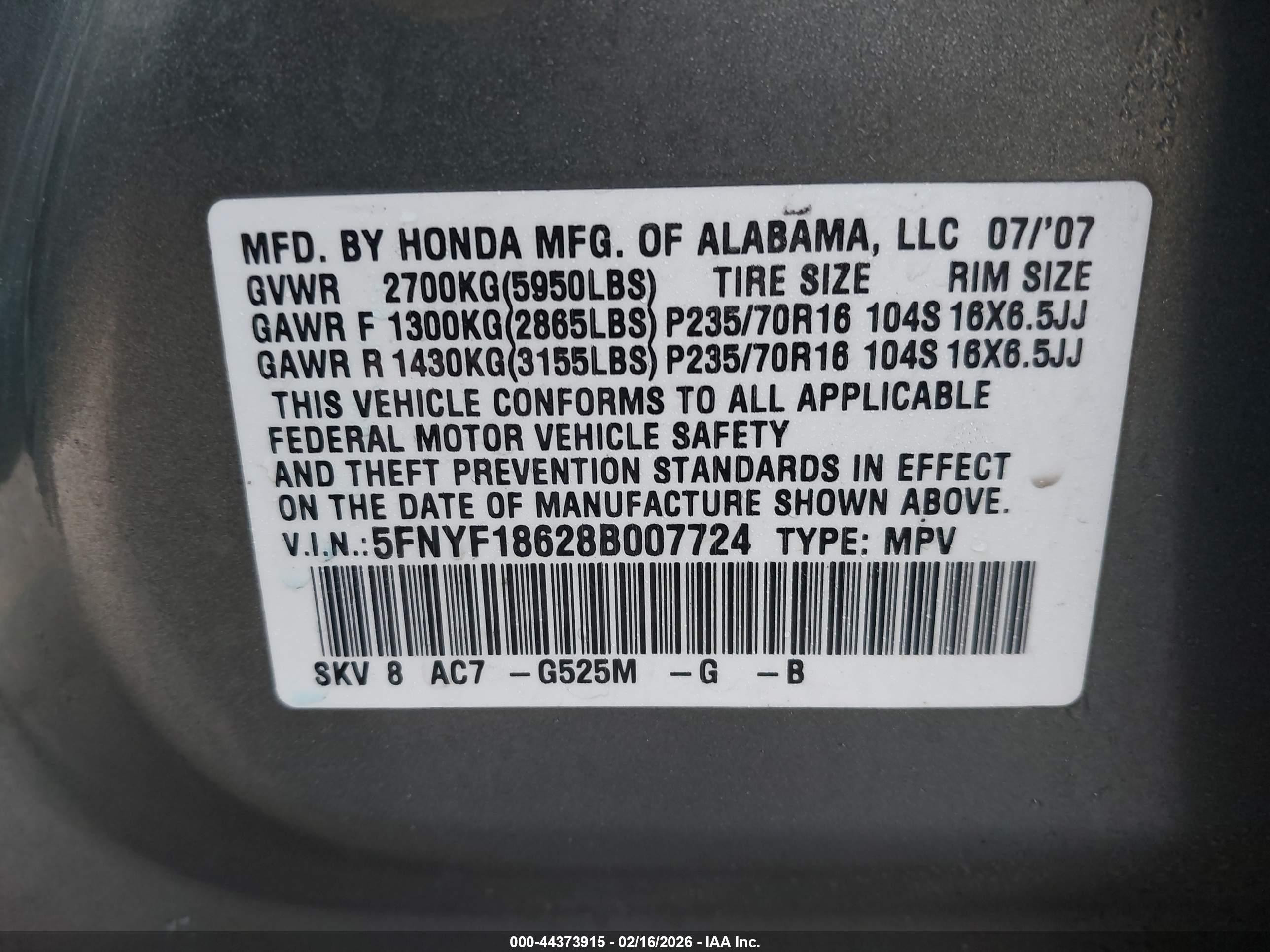 HONDA PILOT image 9