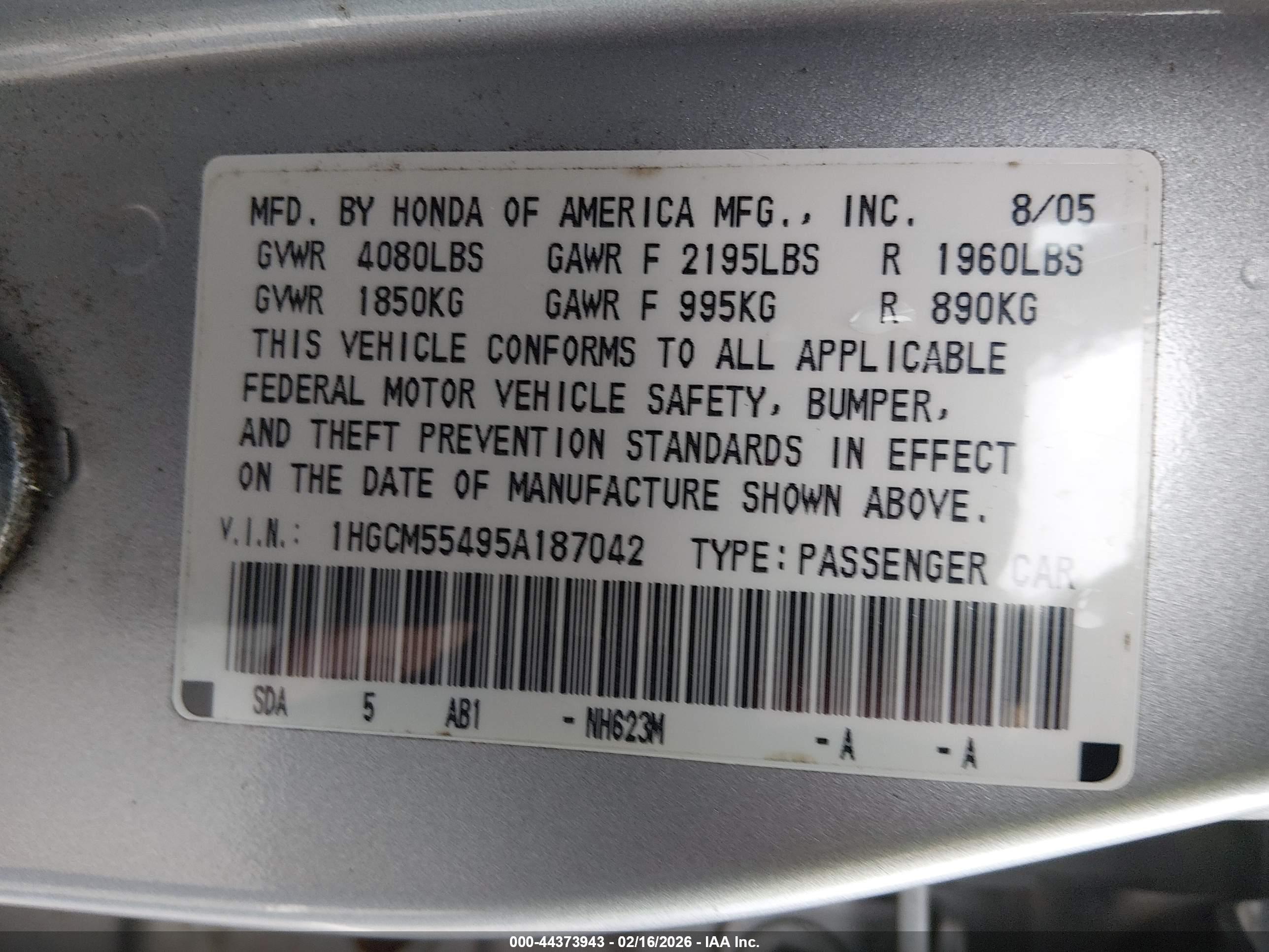 HONDA ACCORD image 9