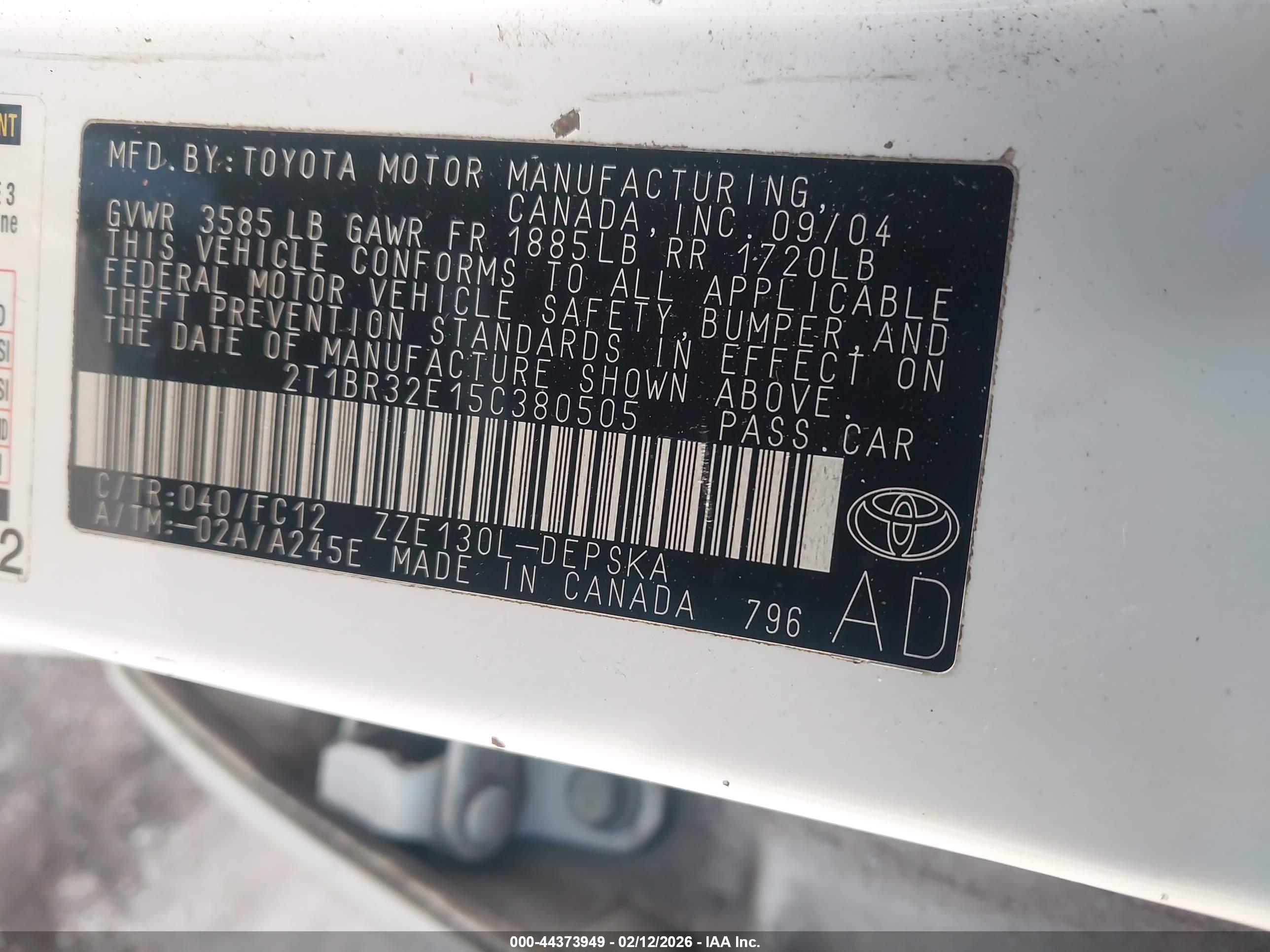 TOYOTA COROLLA image 9