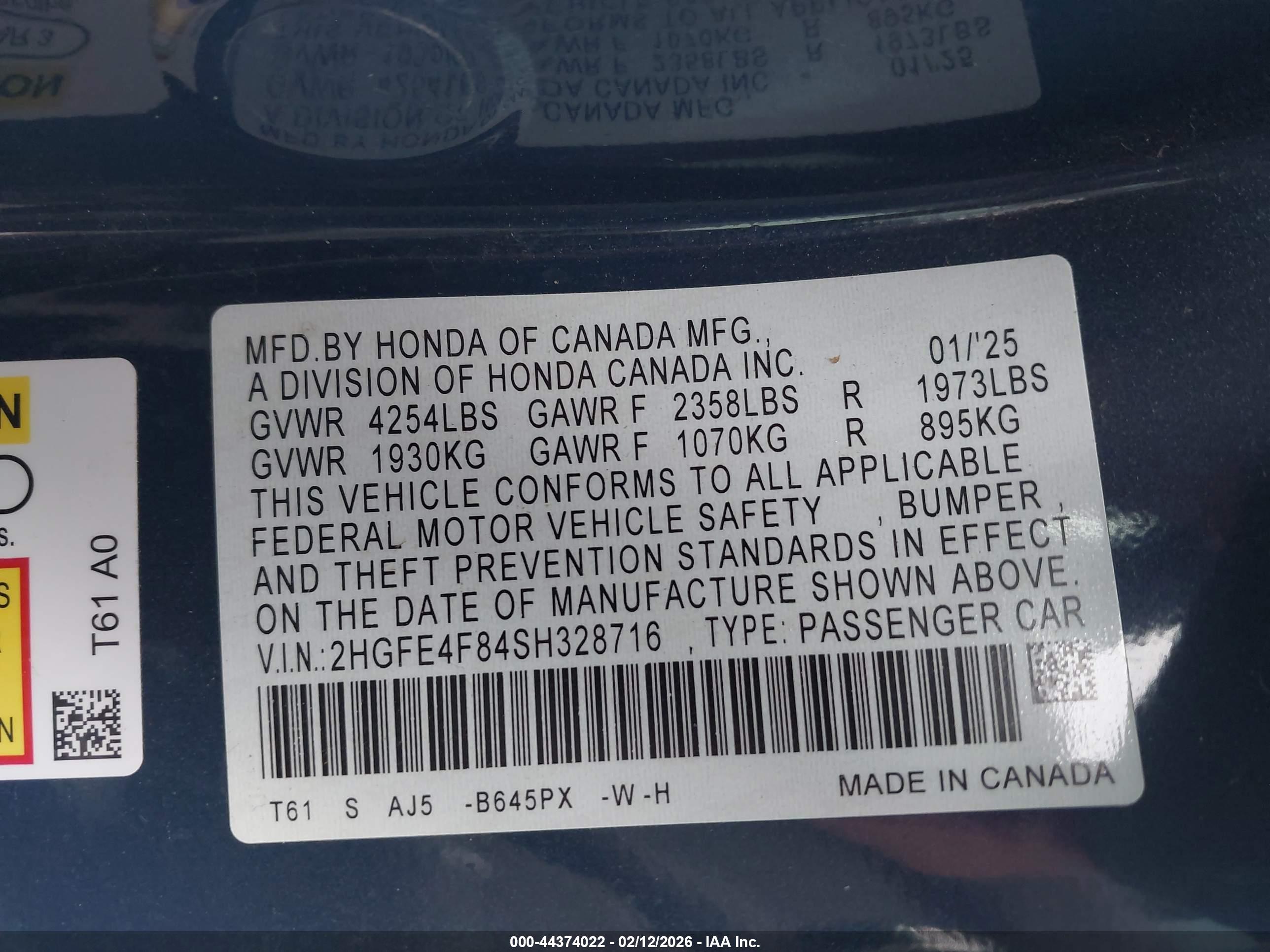 HONDA CIVIC image 9