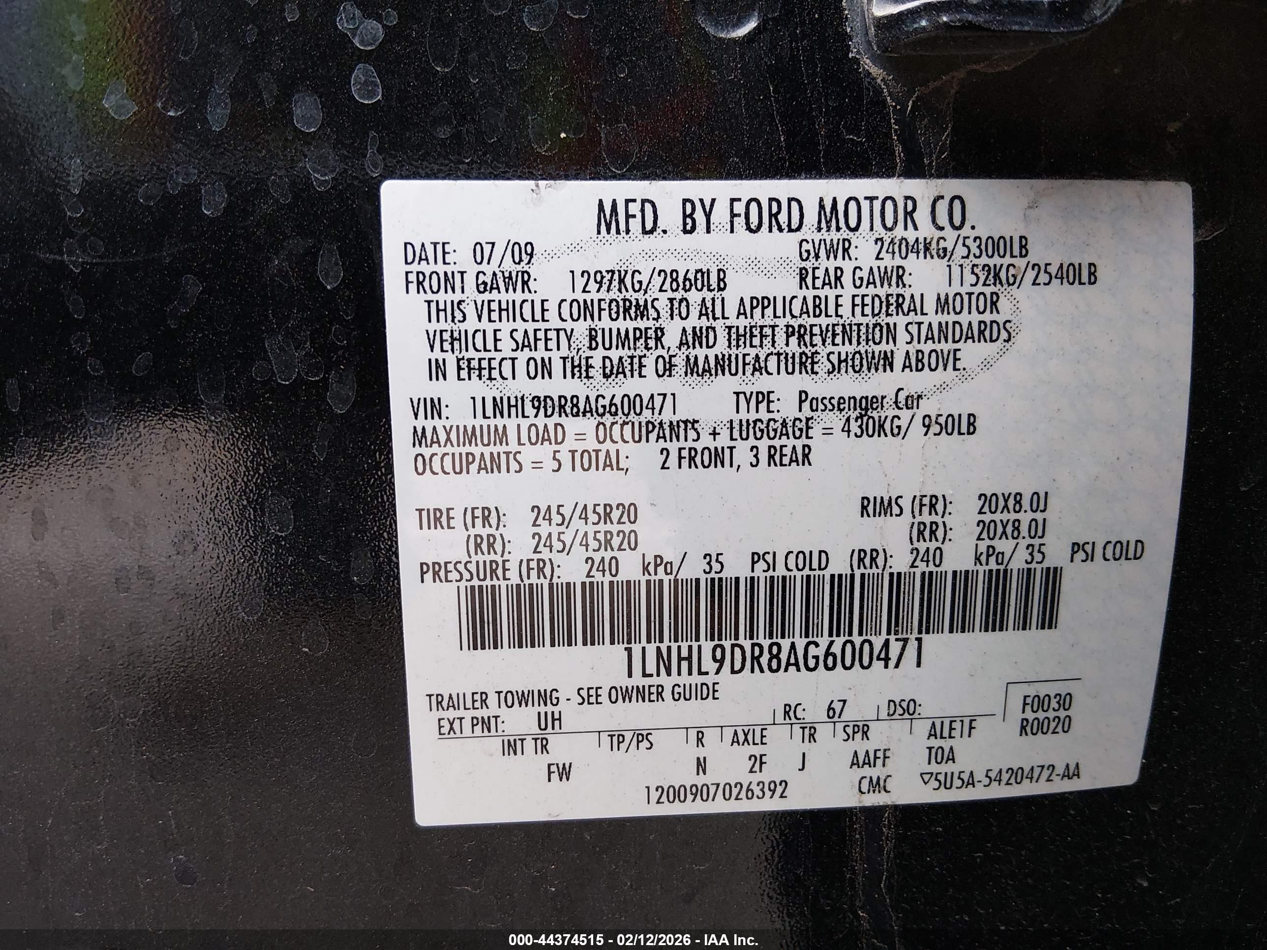 LINCOLN MKS image 9