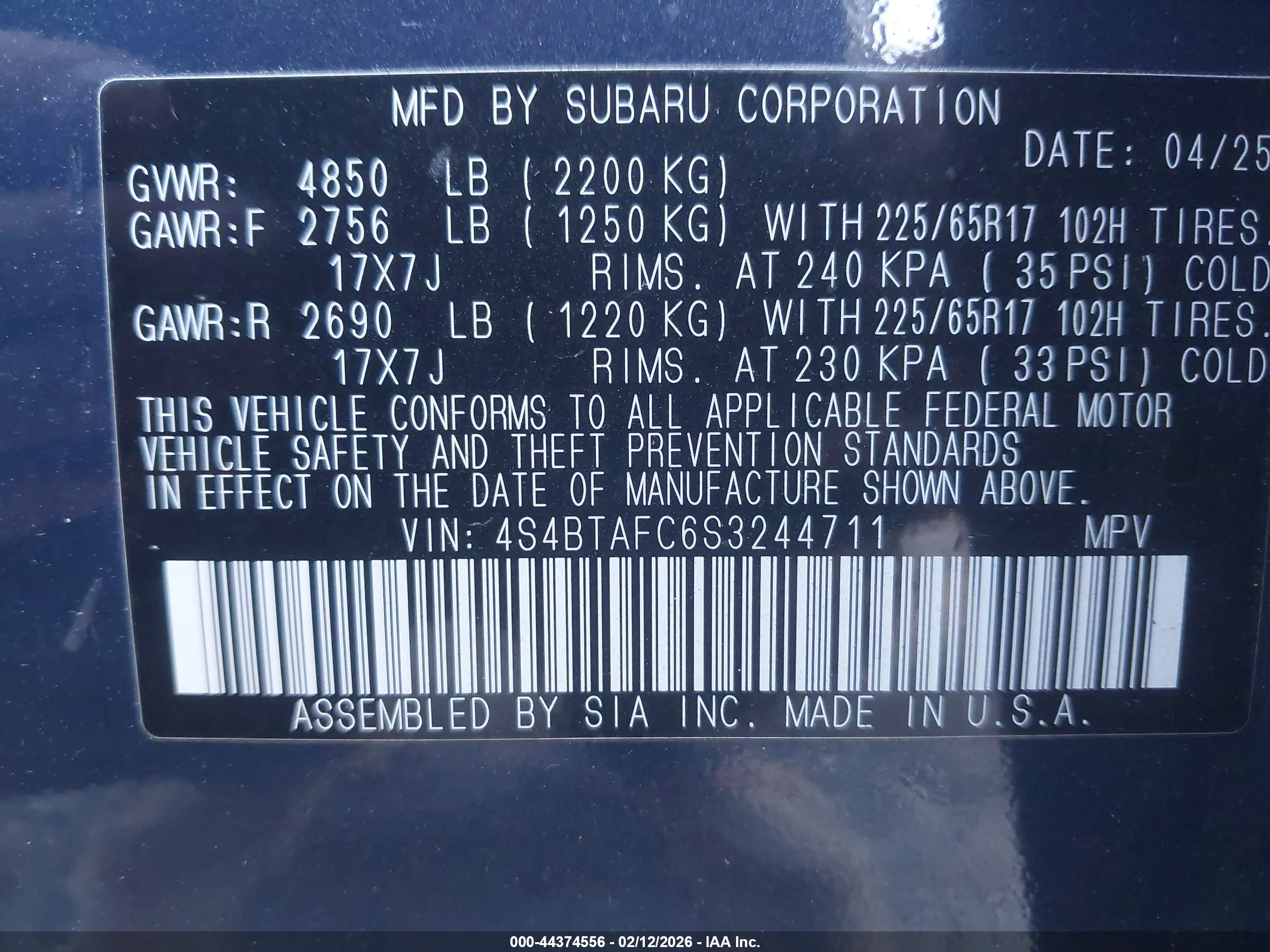 SUBARU OUTBACK image 9