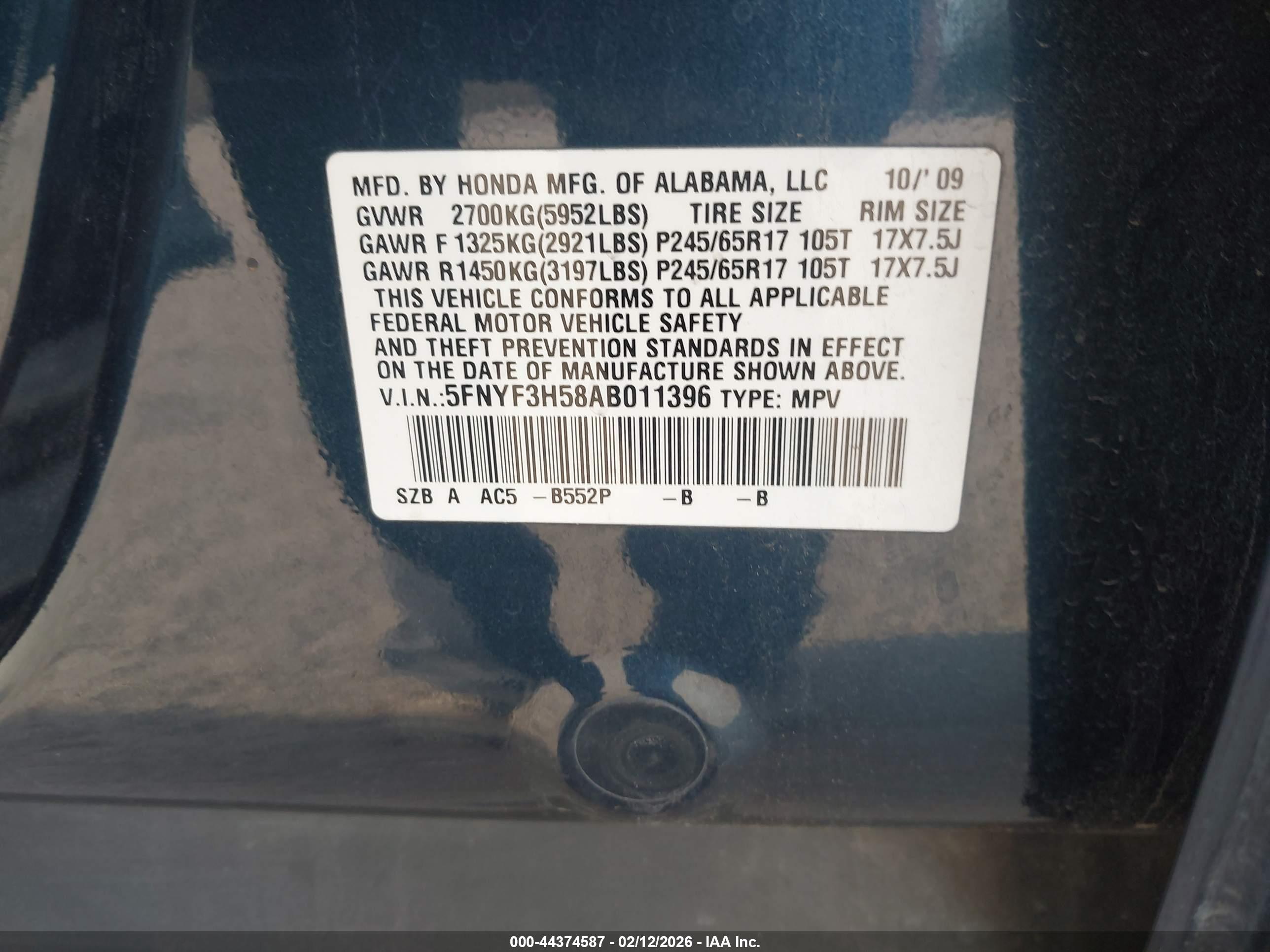 HONDA PILOT image 9