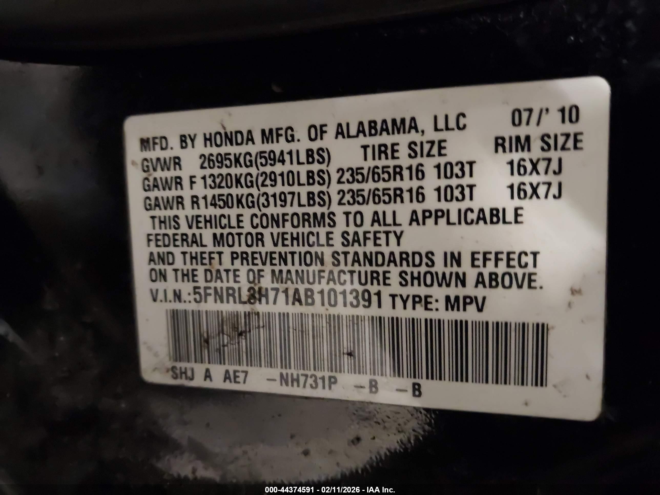 HONDA ODYSSEY image 9