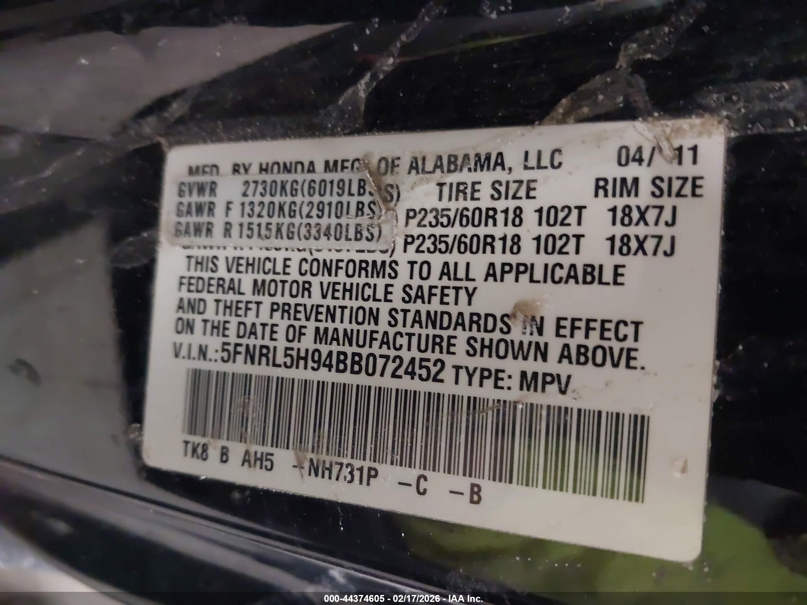 HONDA ODYSSEY image 9