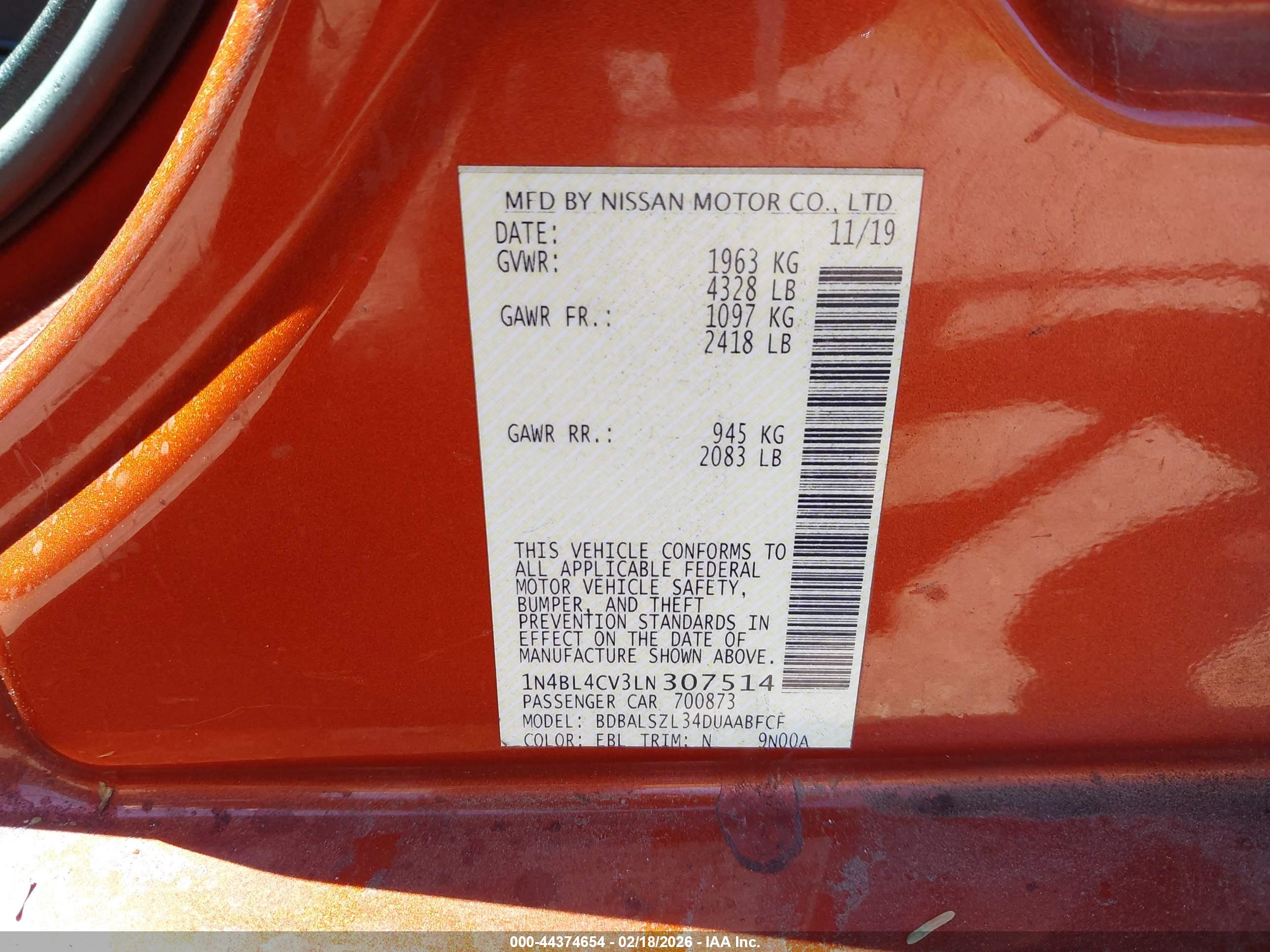 NISSAN ALTIMA image 9