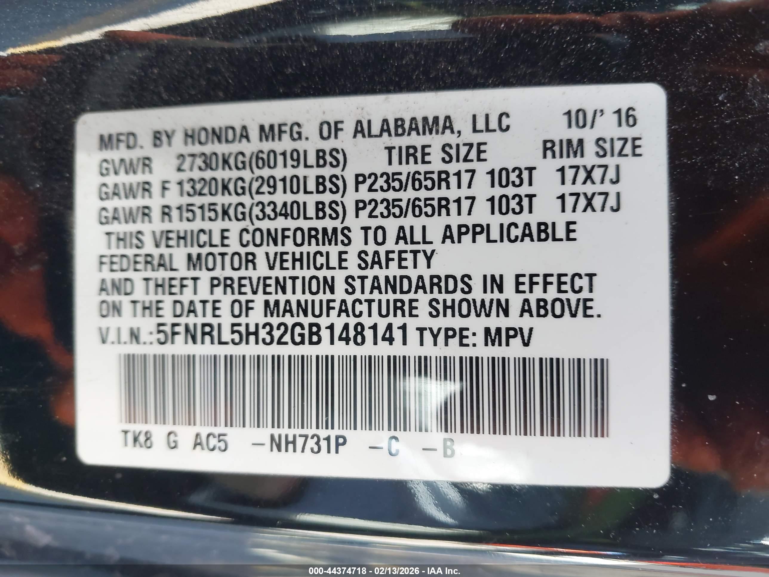 HONDA ODYSSEY image 9