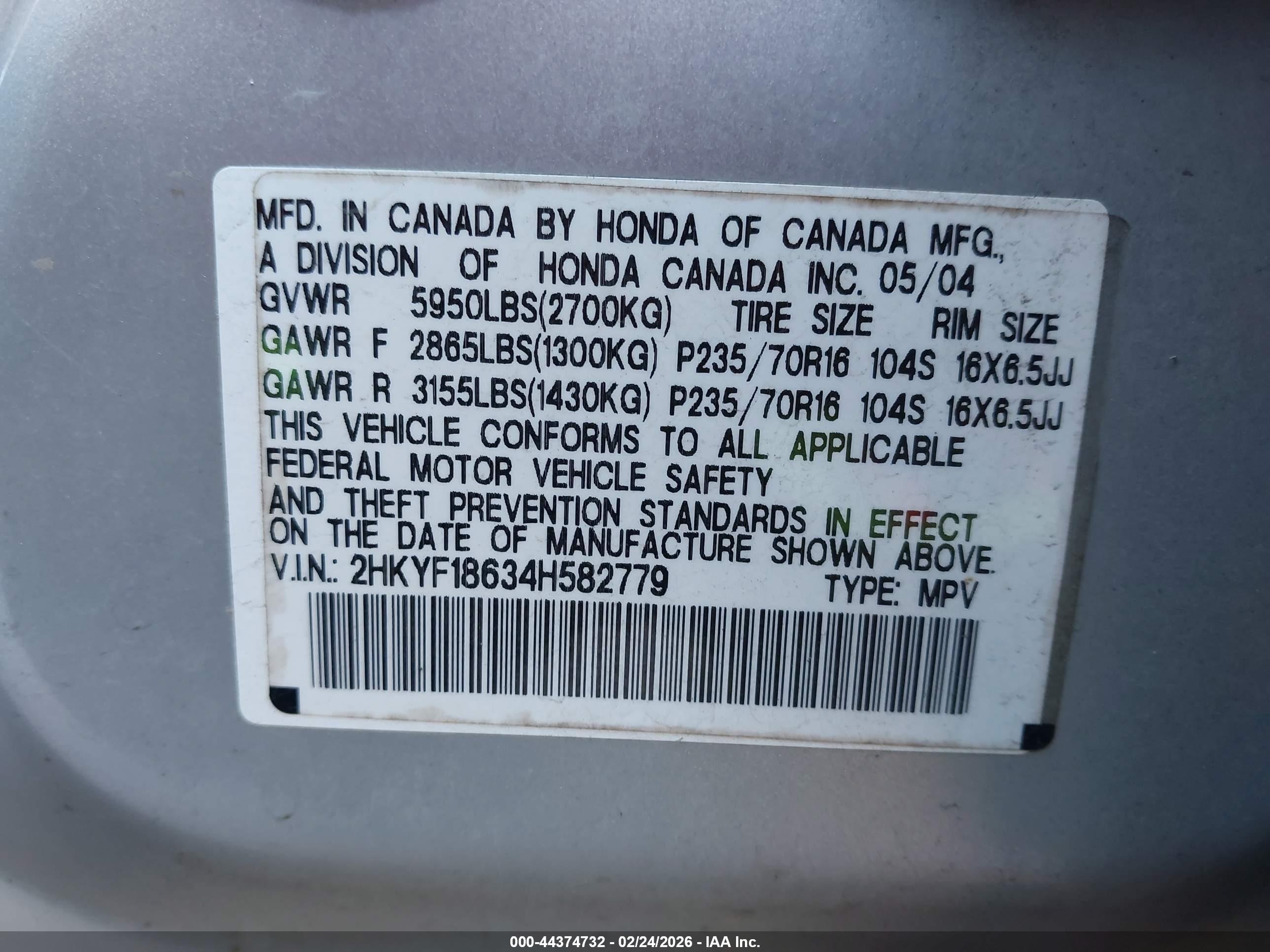 HONDA PILOT image 9