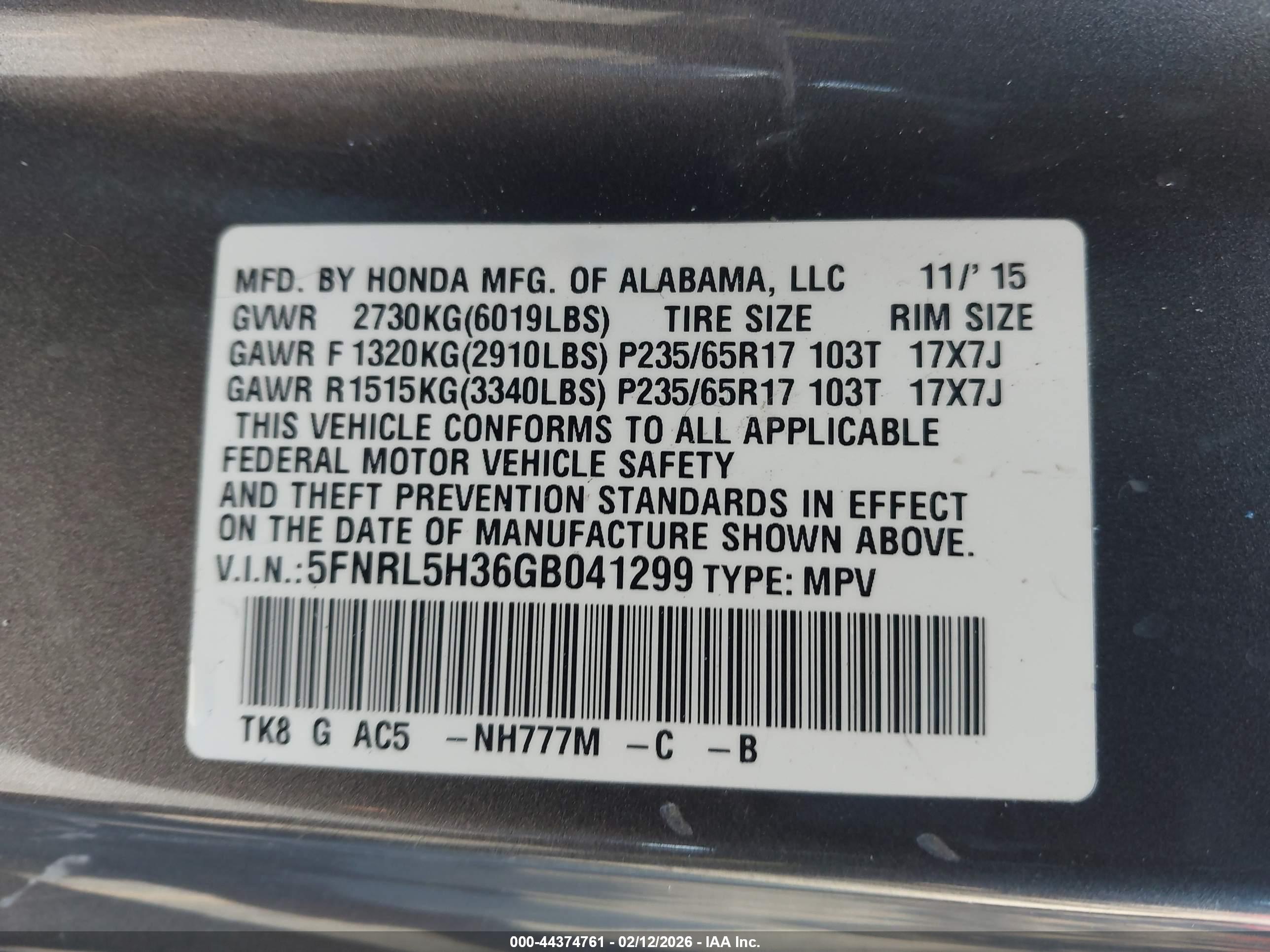 HONDA ODYSSEY image 9