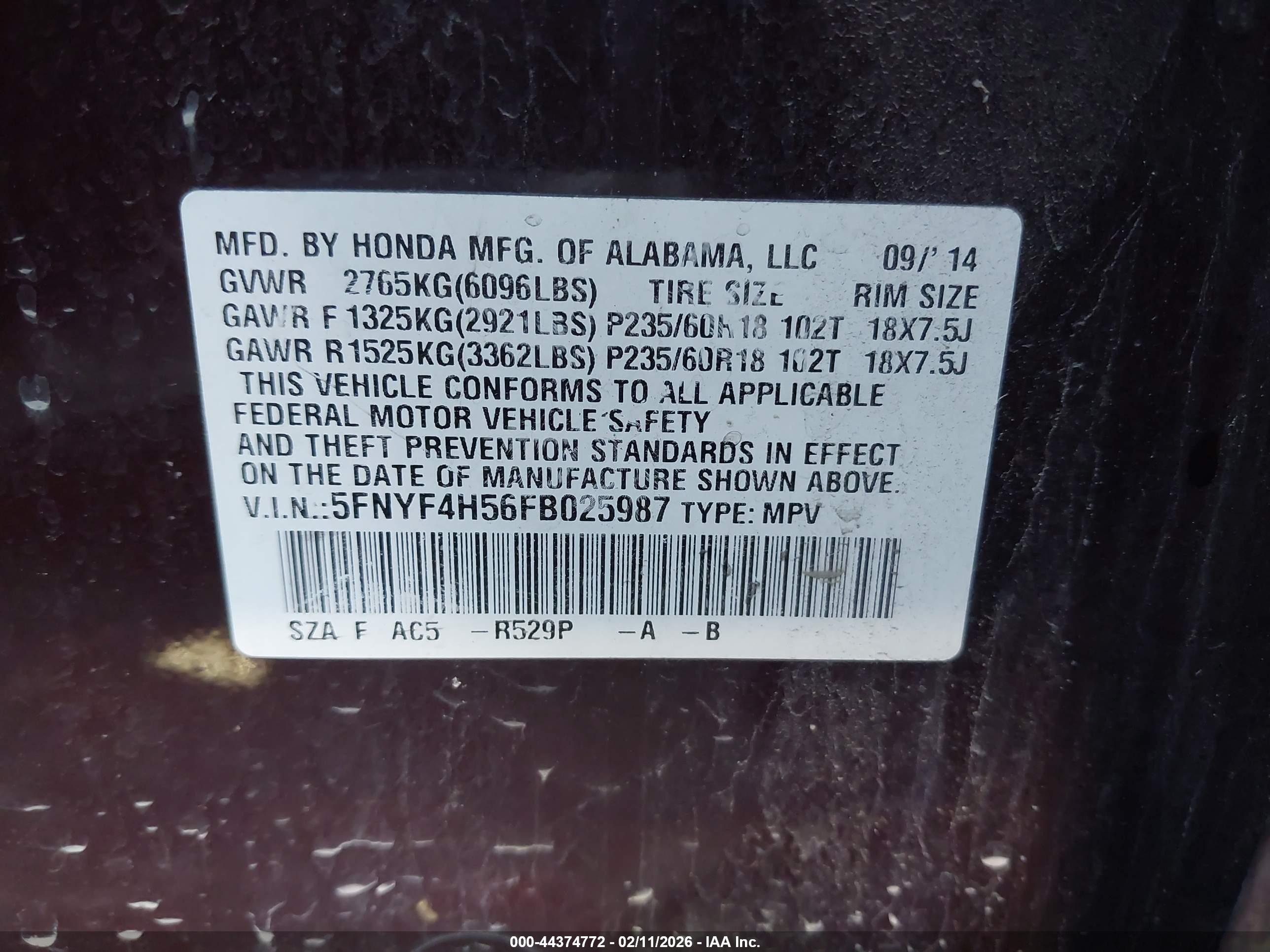 HONDA PILOT image 9