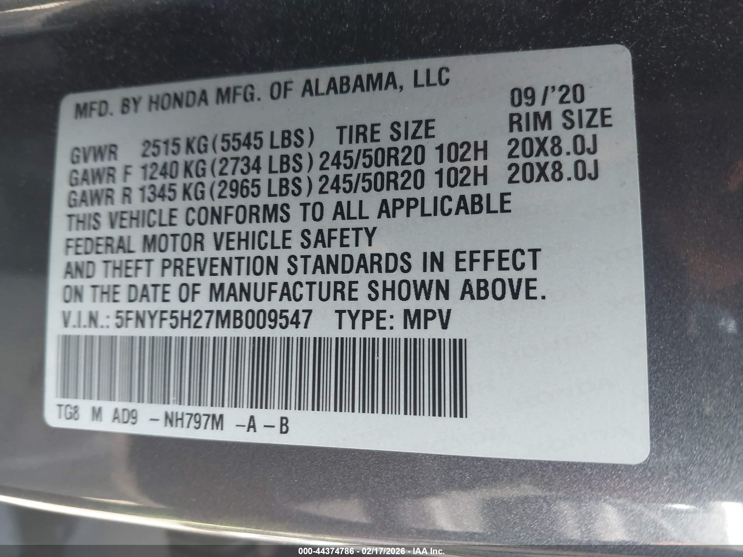 HONDA PILOT image 9
