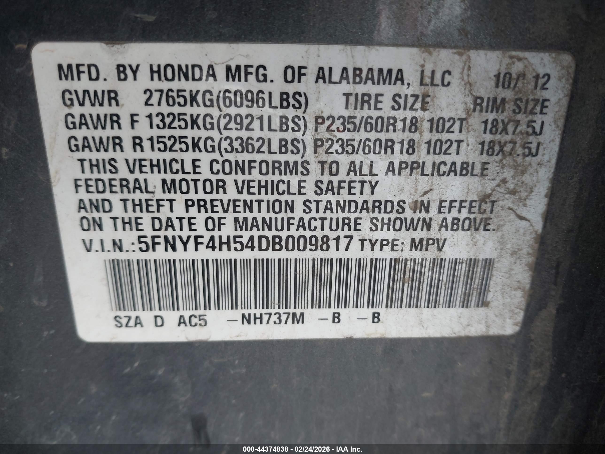 HONDA PILOT image 9