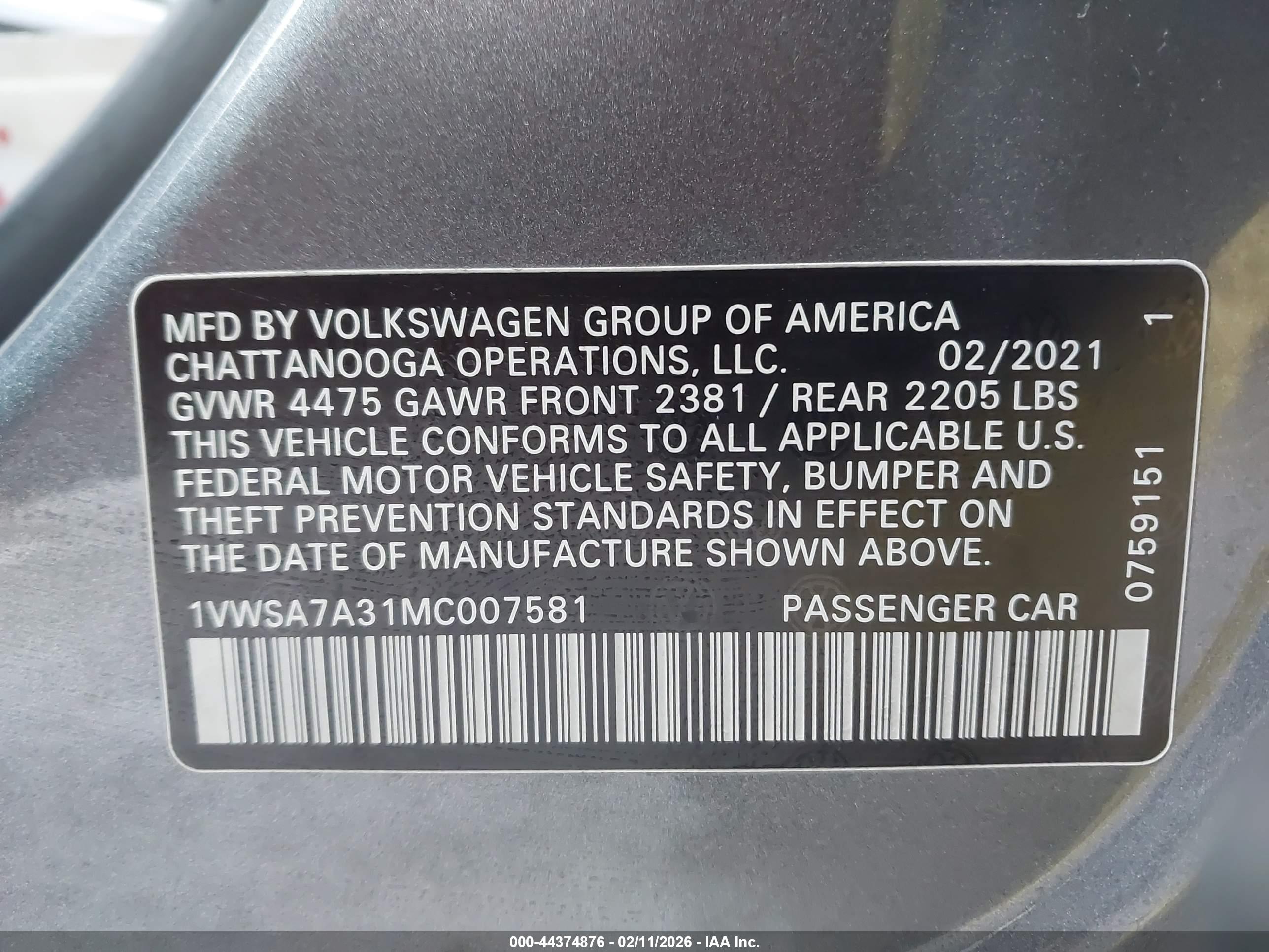 VOLKSWAGEN PASSAT image 9