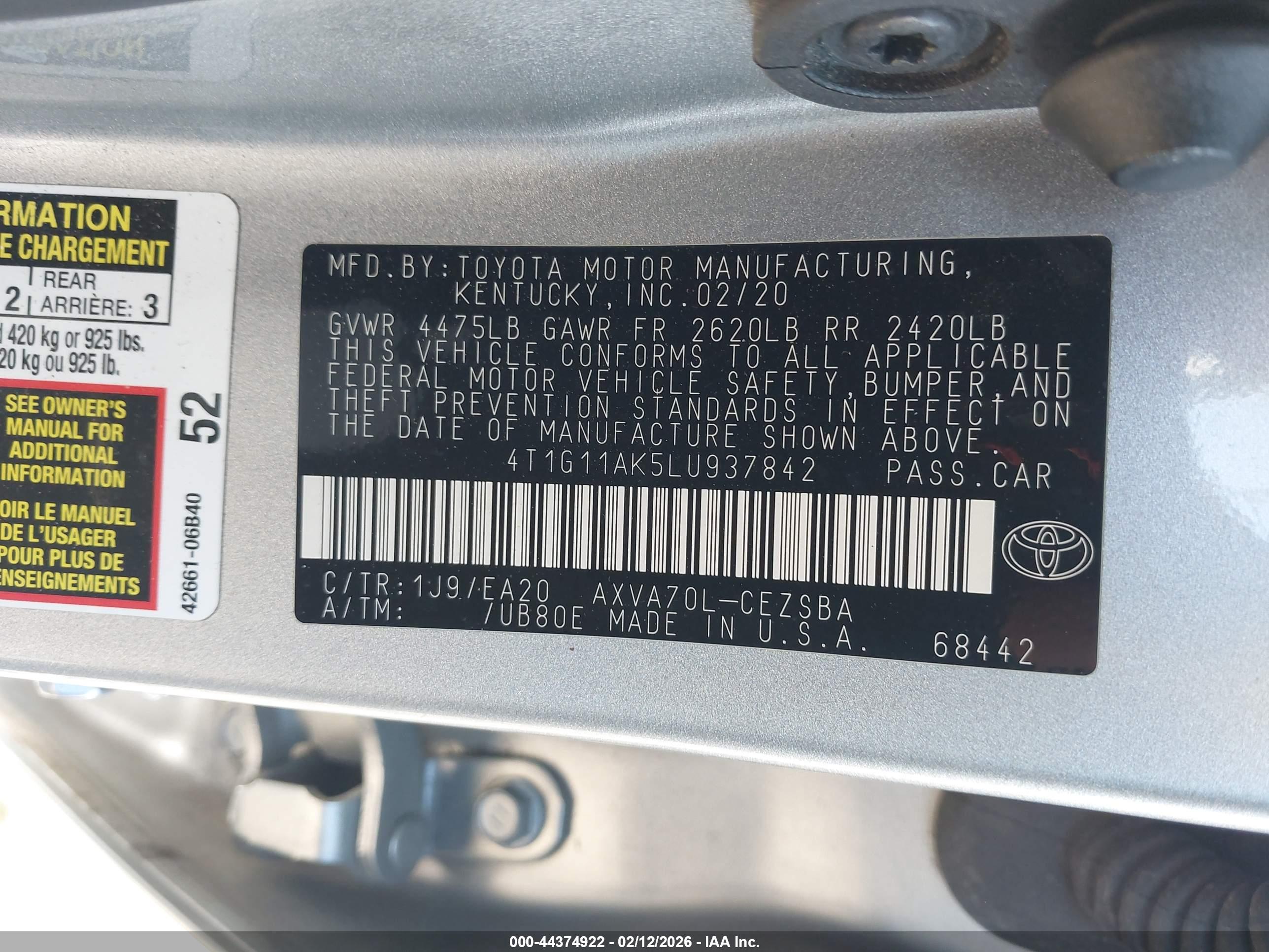 TOYOTA CAMRY image 9