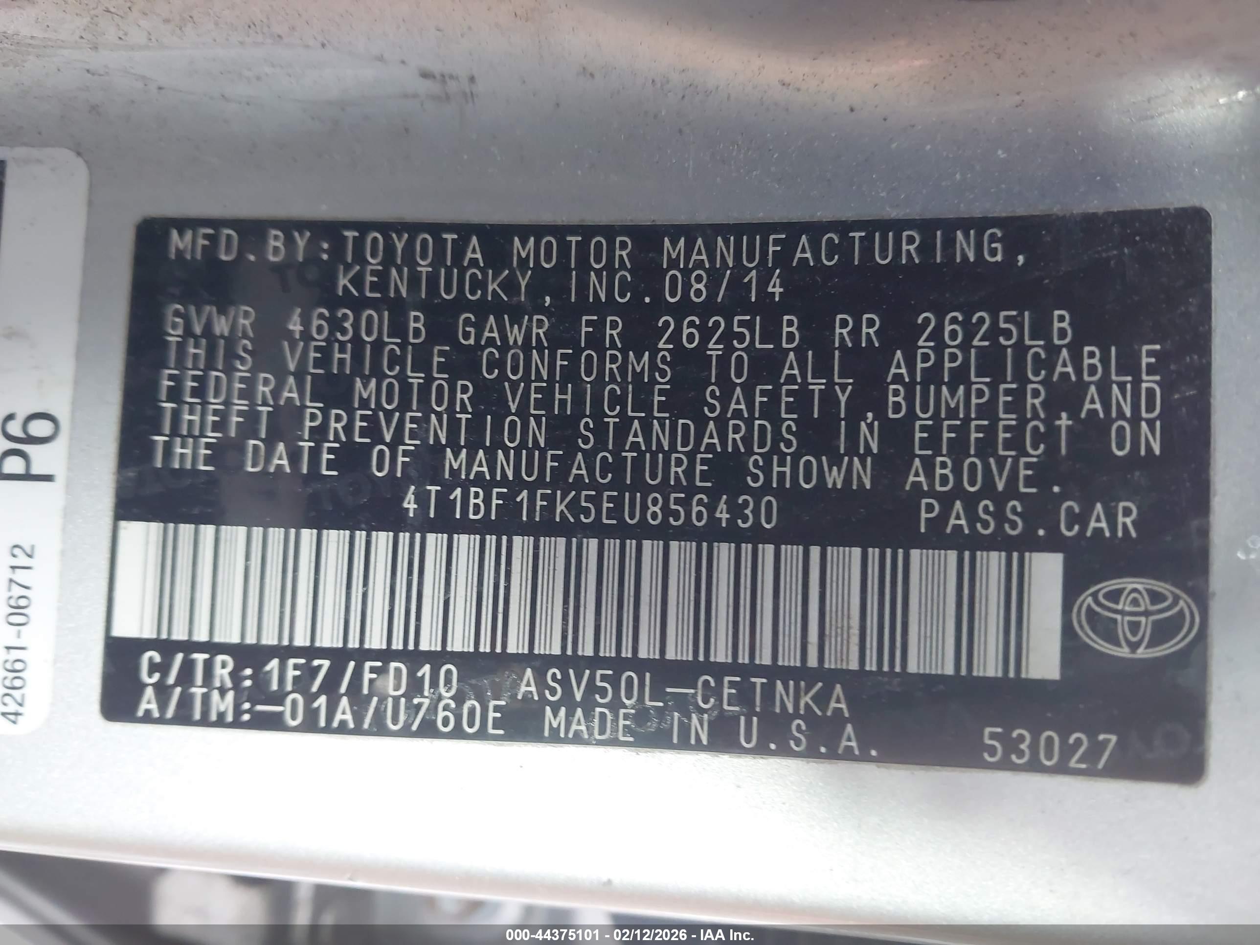 TOYOTA CAMRY image 9