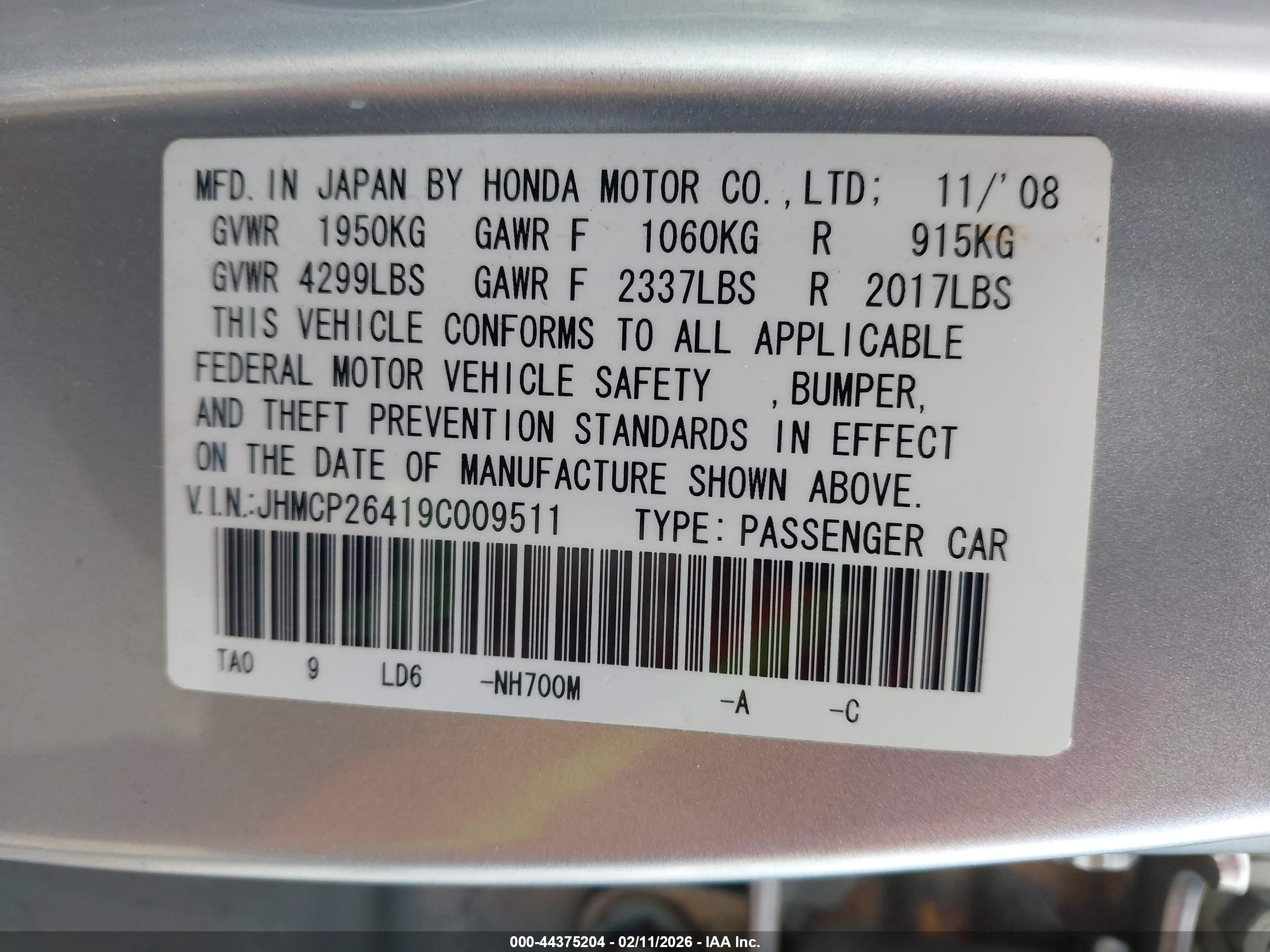 HONDA ACCORD image 9
