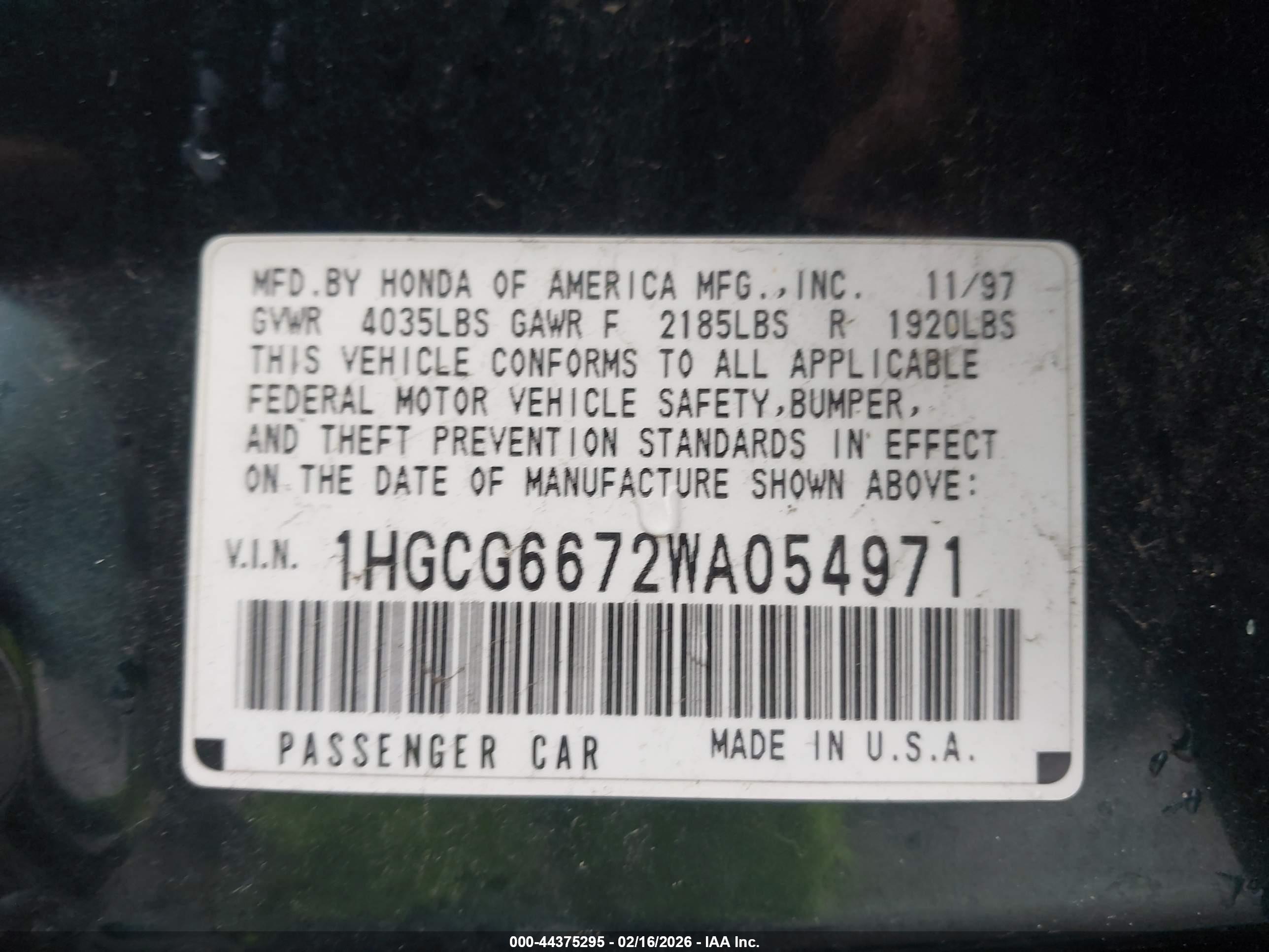 HONDA ACCORD image 9