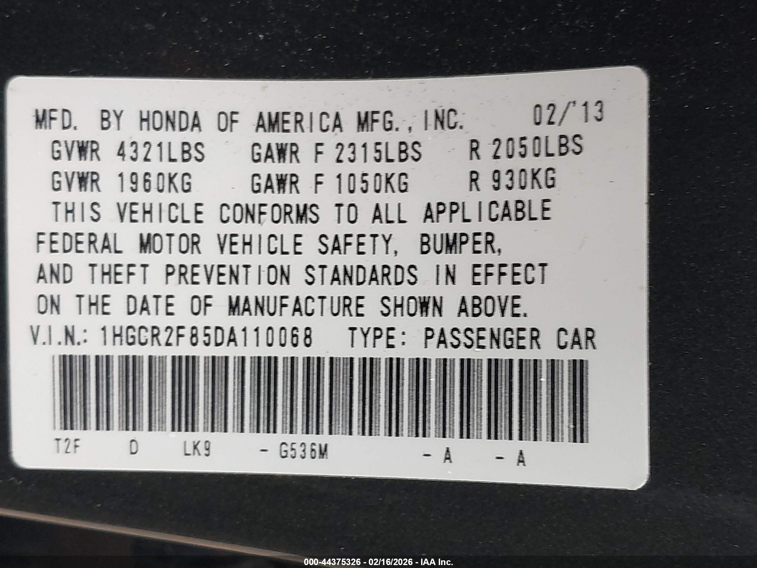 HONDA ACCORD image 9