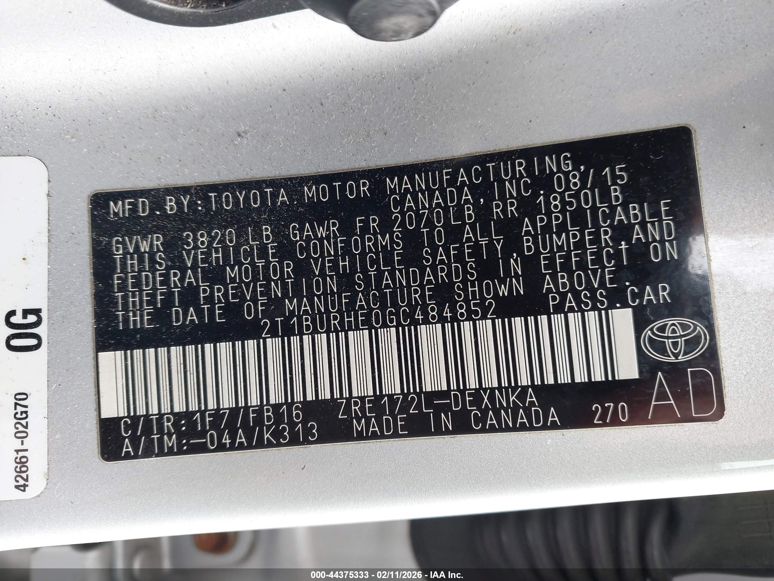 TOYOTA COROLLA image 9