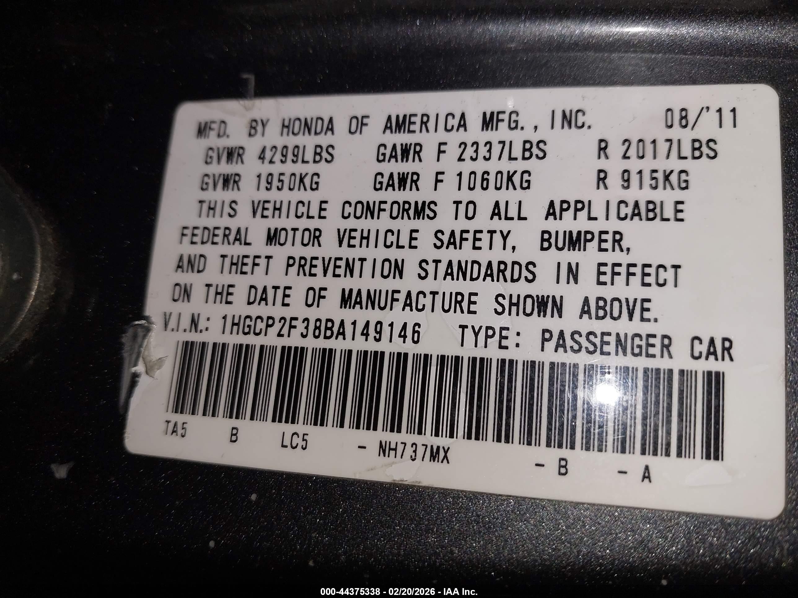 HONDA ACCORD image 9
